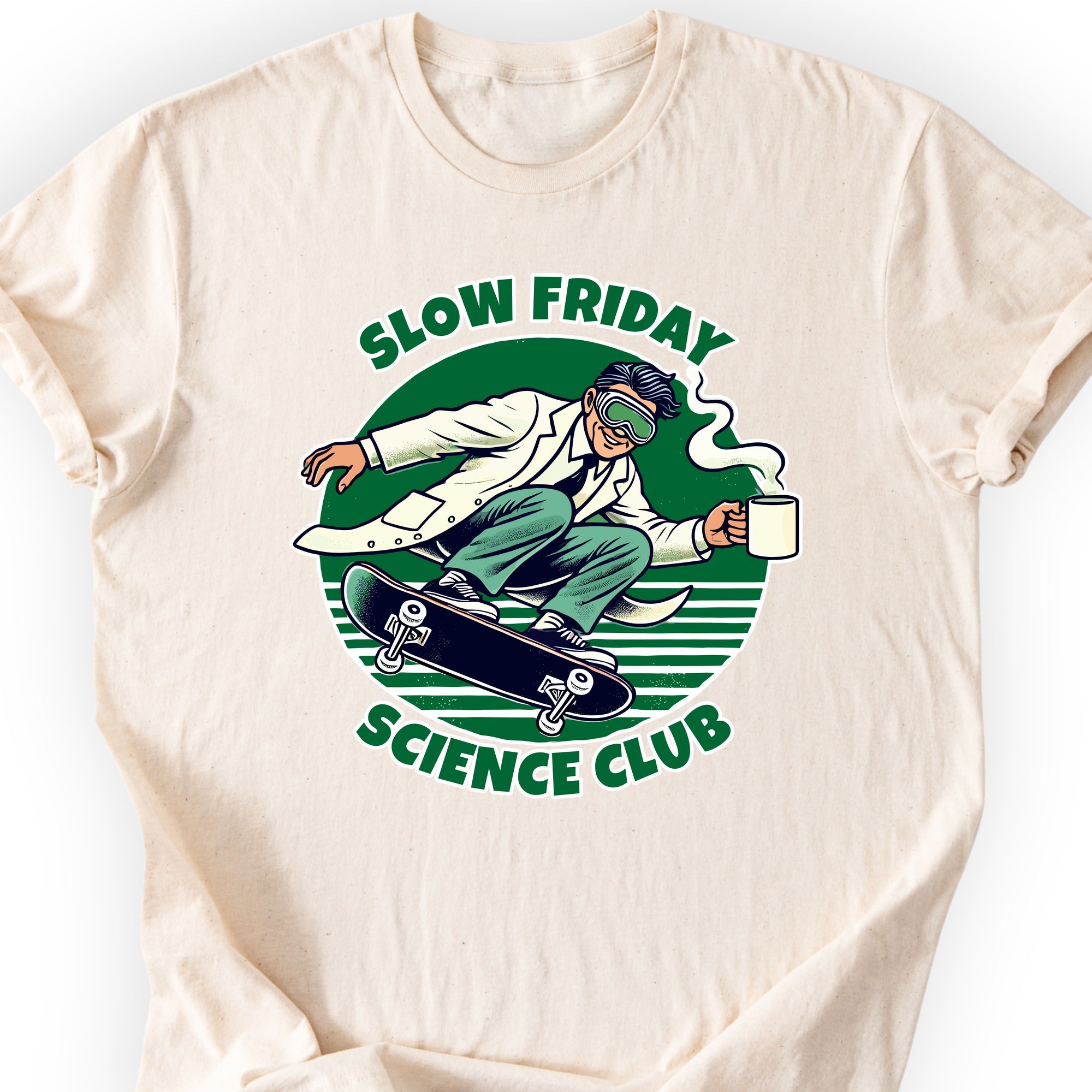 Slow Friday Science Club T-shirt Natural