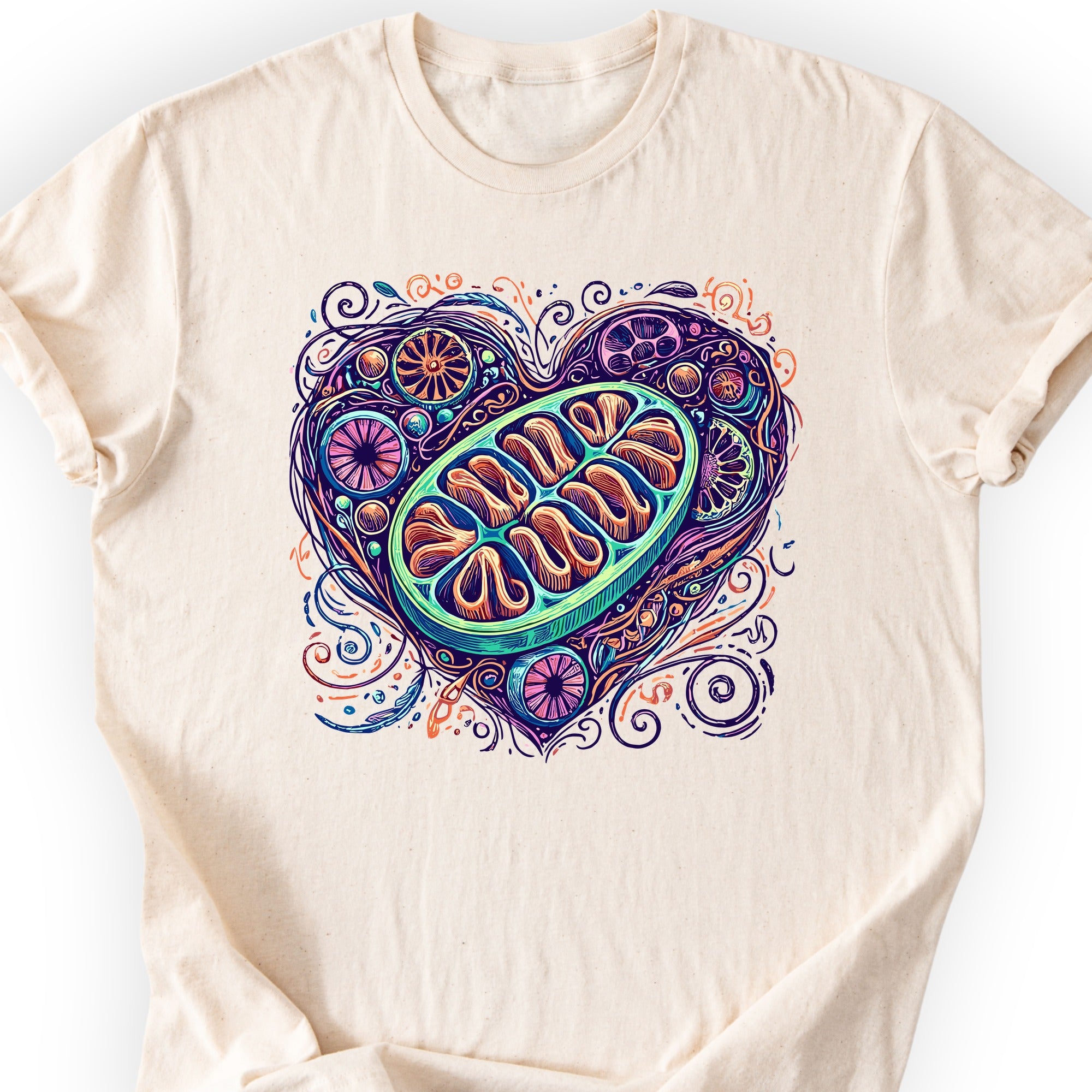 Mitochondria Heart T-shirt Natural