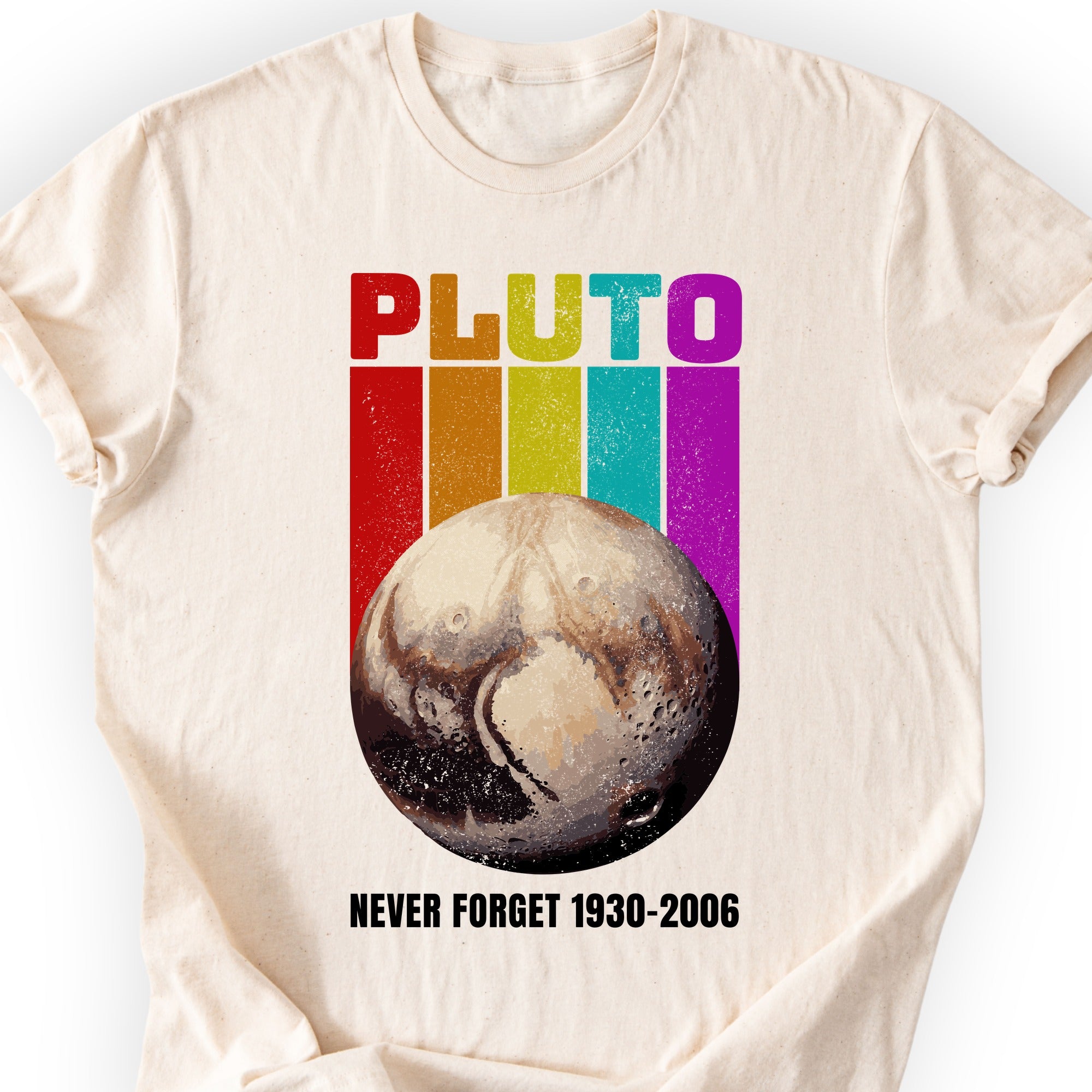 Pluto Never Forget T-shirt Natural