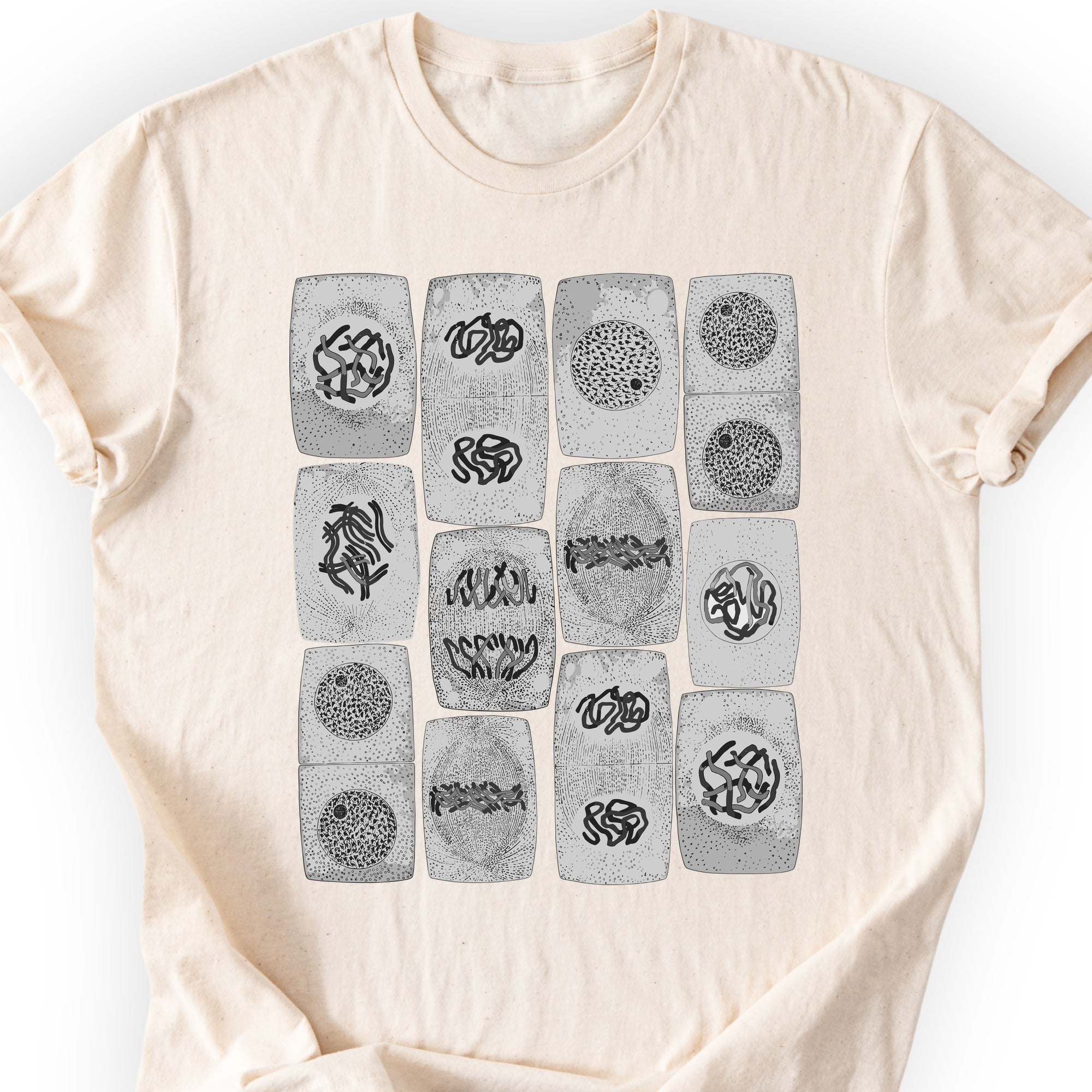 Mitosis pattern T-shirt Natural