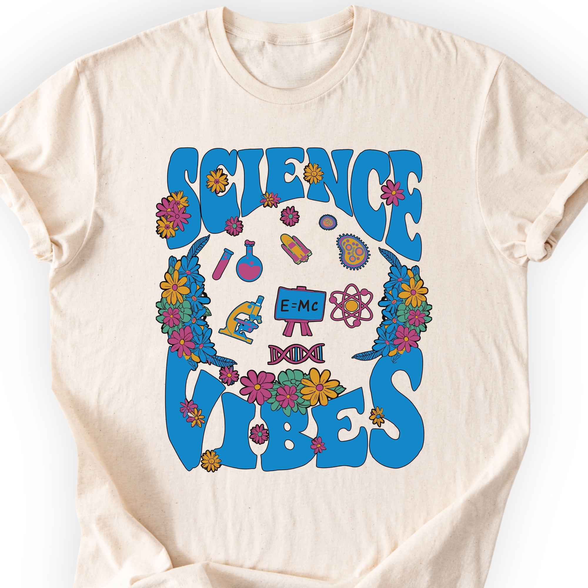 Retro Science Vibes T-shirt Natural