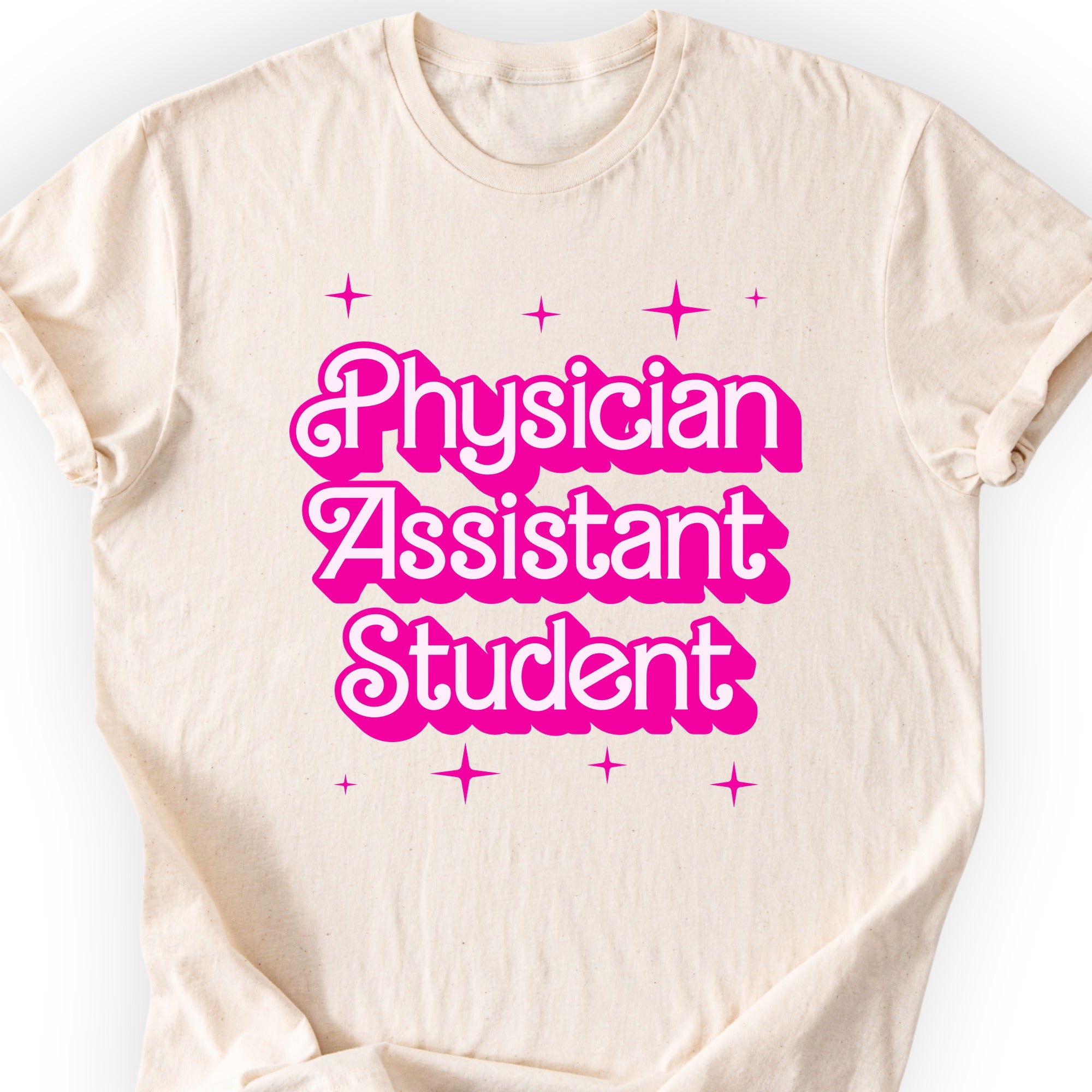 Physician Assistant Student Pink Doll T-shirt Natural