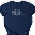 Glassware One Line Art T-shirt Navy