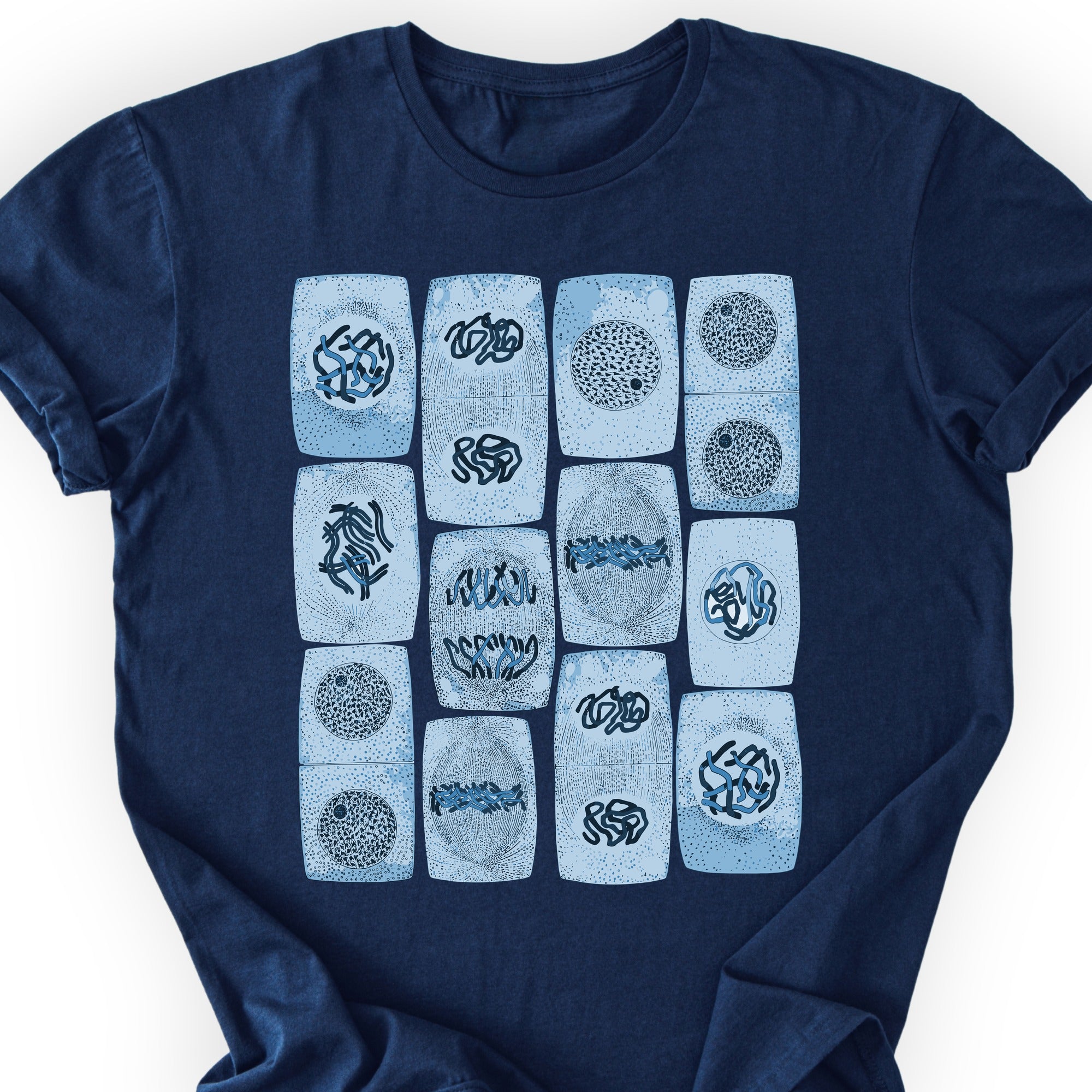 Mitosis pattern T-shirt Navy