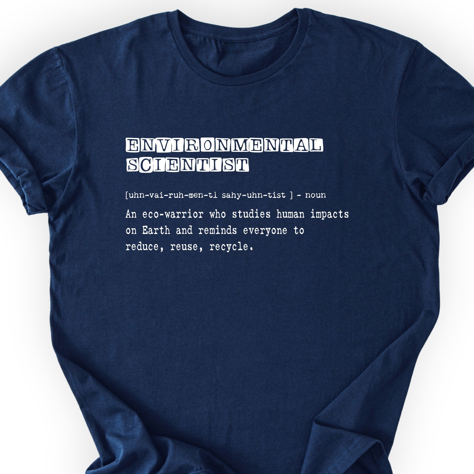 Environmental Scientist Definition T-shirt Navy