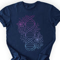 Floral One Line DNA T-shirt Navy