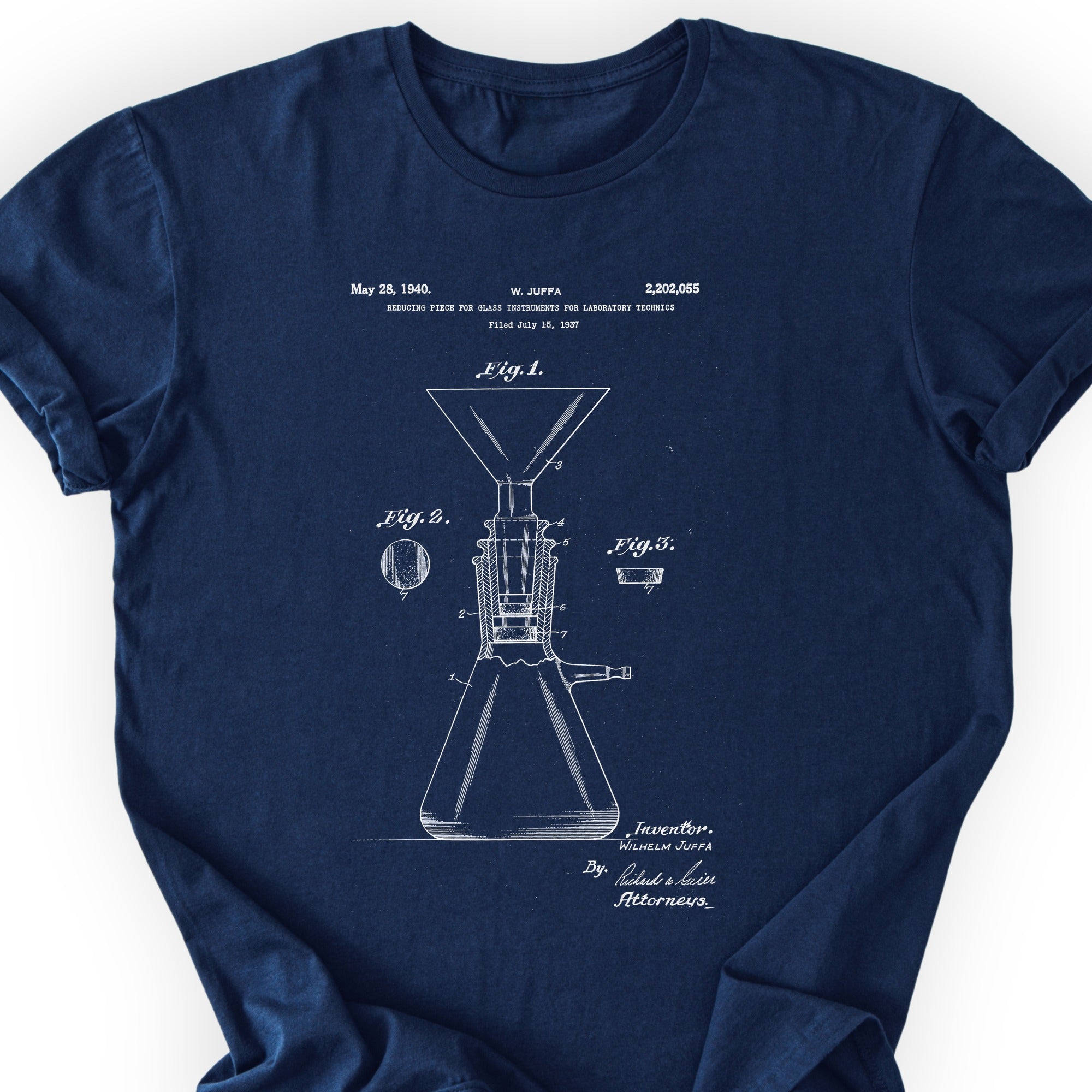 Glass Instrument Patent T-shirt Navy
