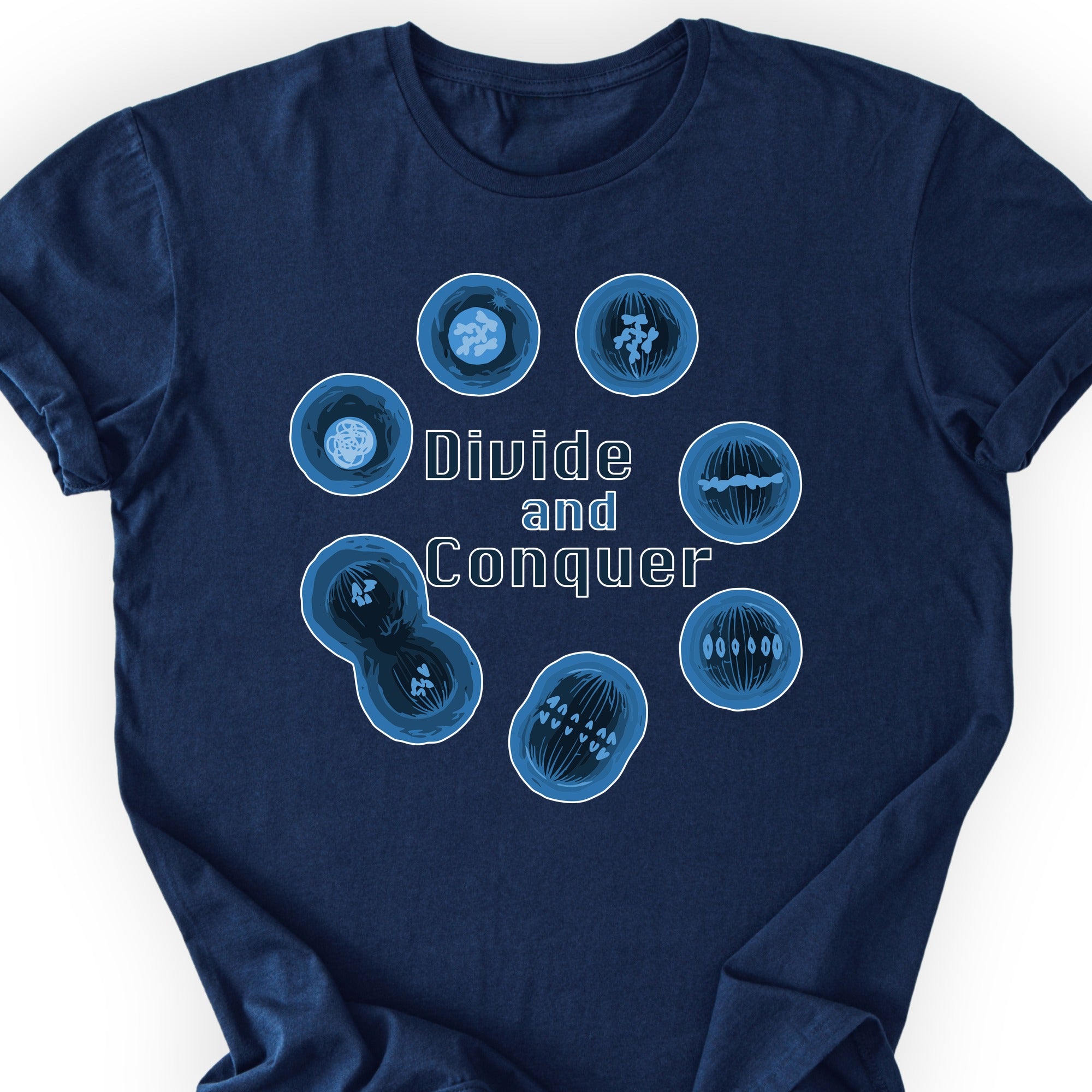 Mitosis Divide and Conquer T-shirt Navy