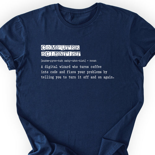 Computer Scientist Definition T-shirt Navy