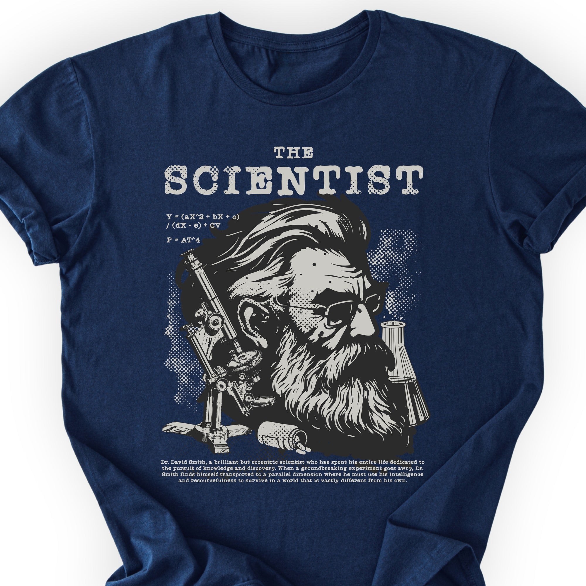 The Scientist Portrait T-Shirt Navy