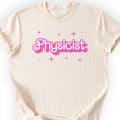 Physicist Pink Doll T-shirt — Retro Script — Natural