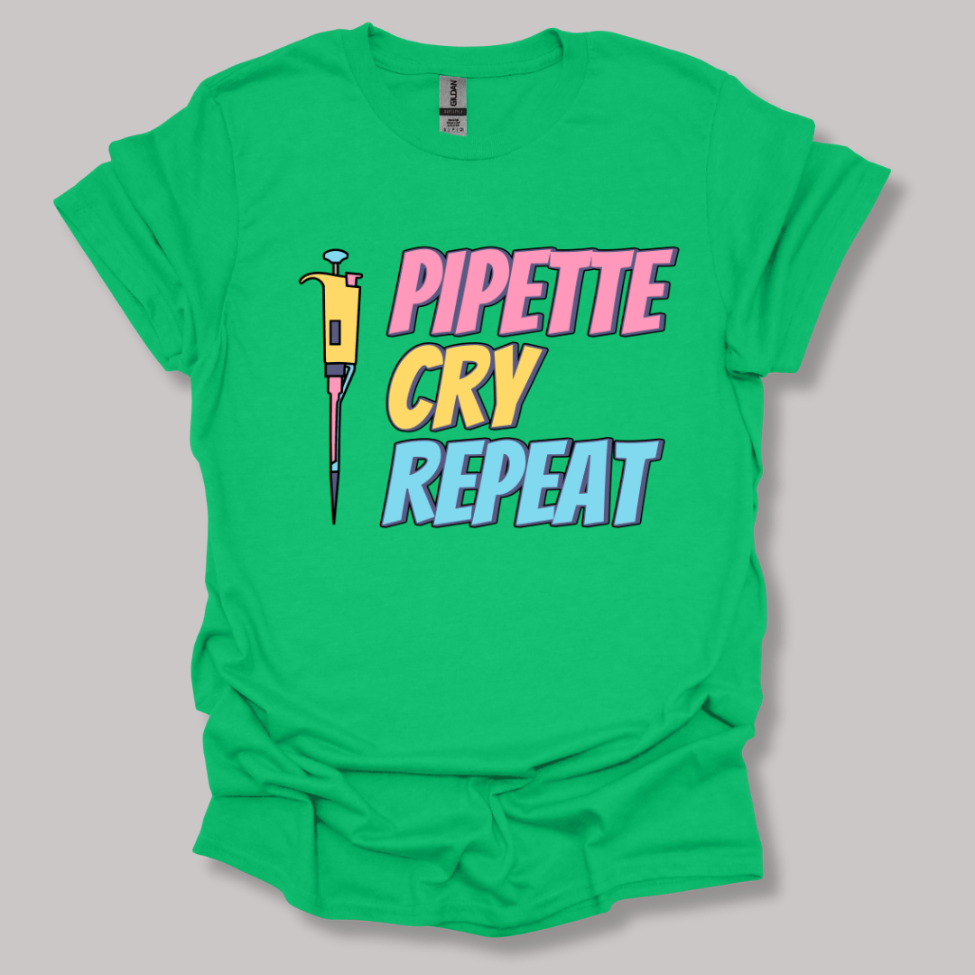 Pipette Cry Repeat T-shirt Irish Green / S