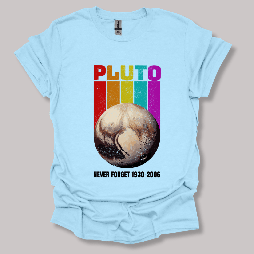 Pluto Never Forget T-shirt Light Blue / S