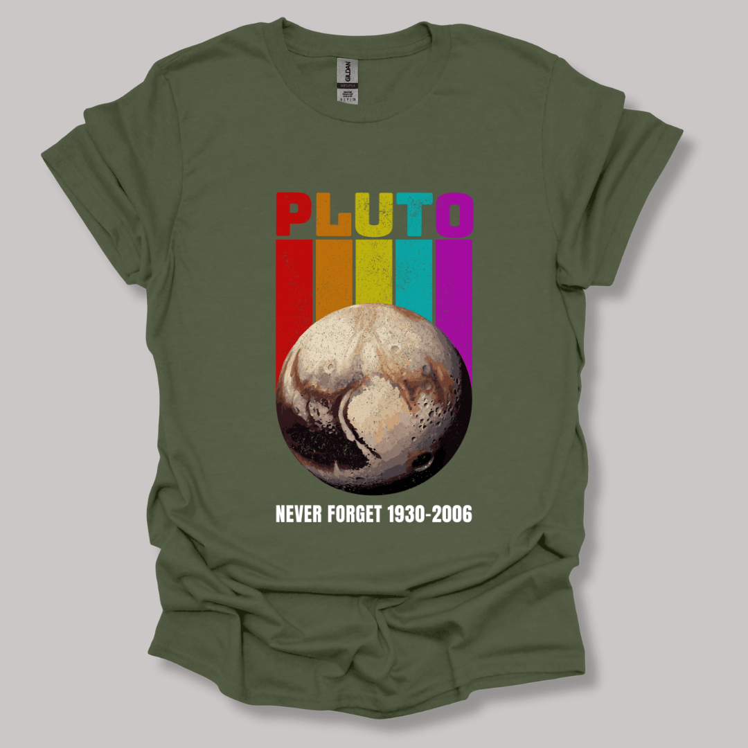 Pluto Never Forget T-shirt Military Green / S