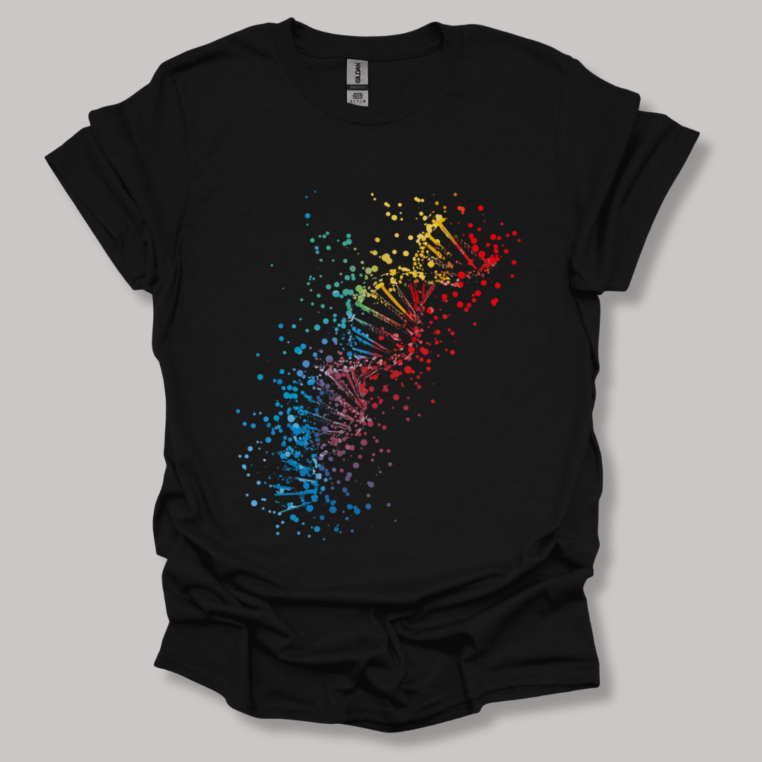 Rainbow DNA T-Shirt Black / S