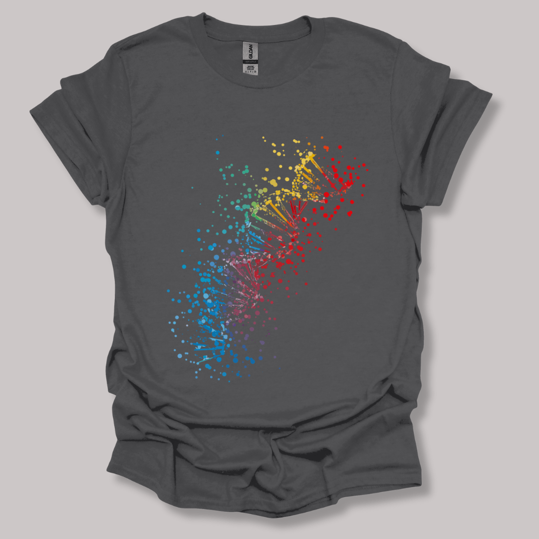 Rainbow DNA T-Shirt Charcoal / S