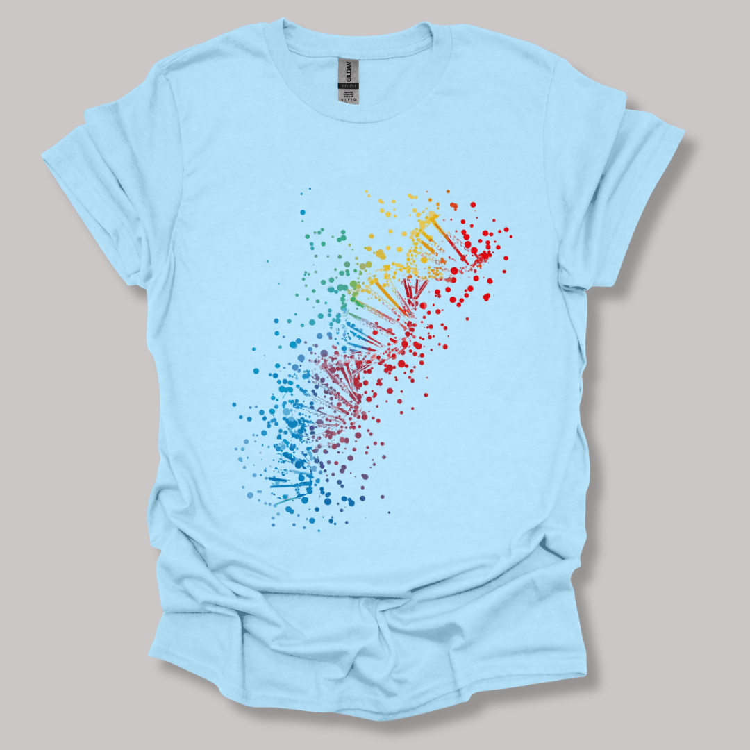 Rainbow DNA T-Shirt Light Blue / S
