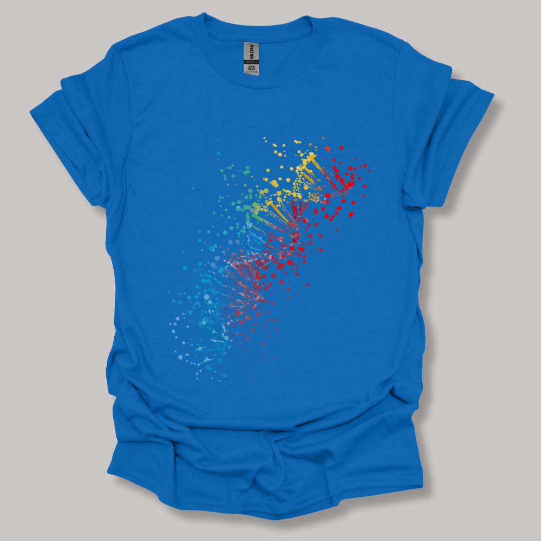 Rainbow DNA T-Shirt Royal / S