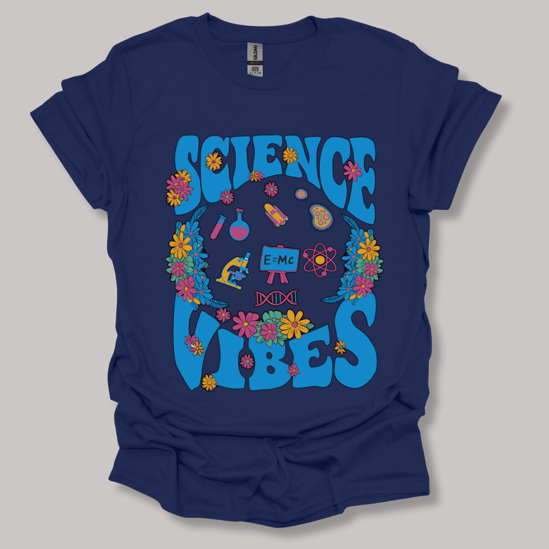 Retro Science Vibes T-shirt Navy / S