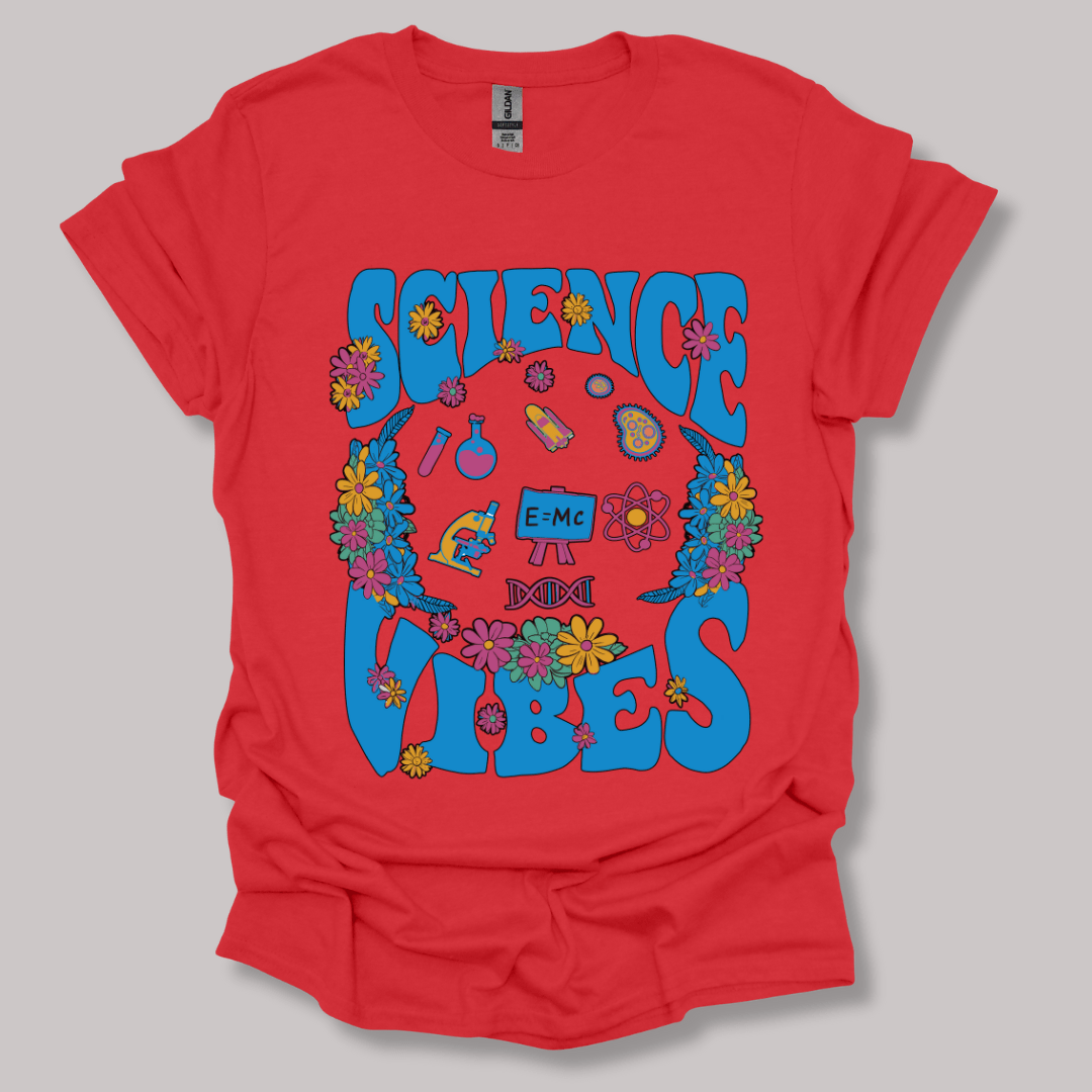 Retro Science Vibes T-shirt Red / S