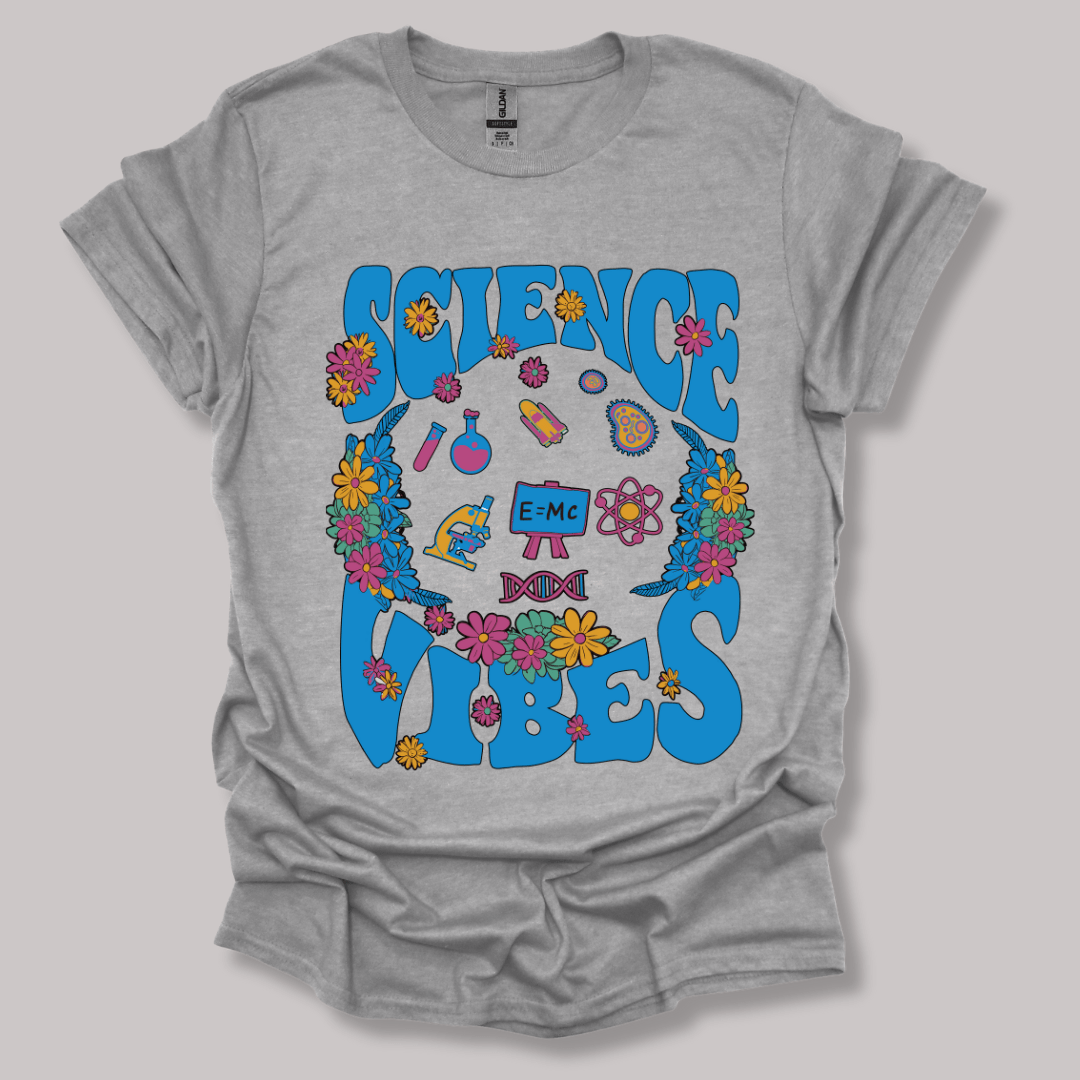 Retro Science Vibes T-shirt Sports Grey / S