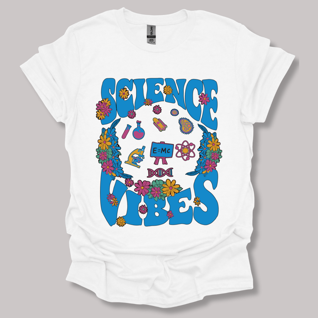 Retro Science Vibes T-shirt White / S