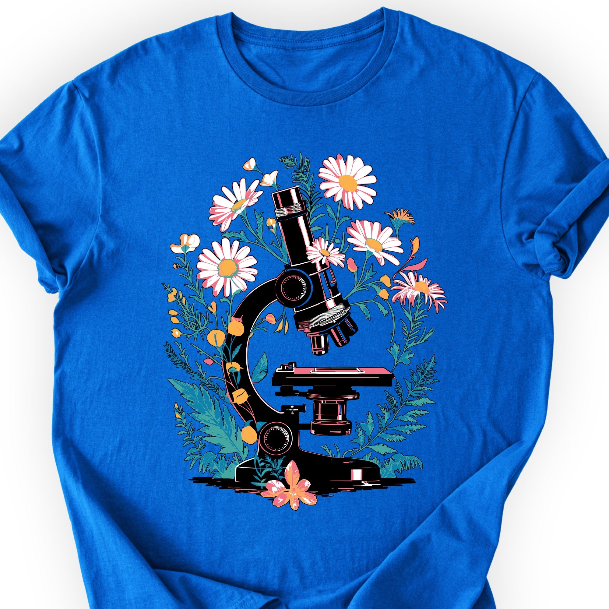 Floral Microscope T-shirt Royal