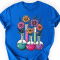 Chemistry Flask Garden T-shirt Royal