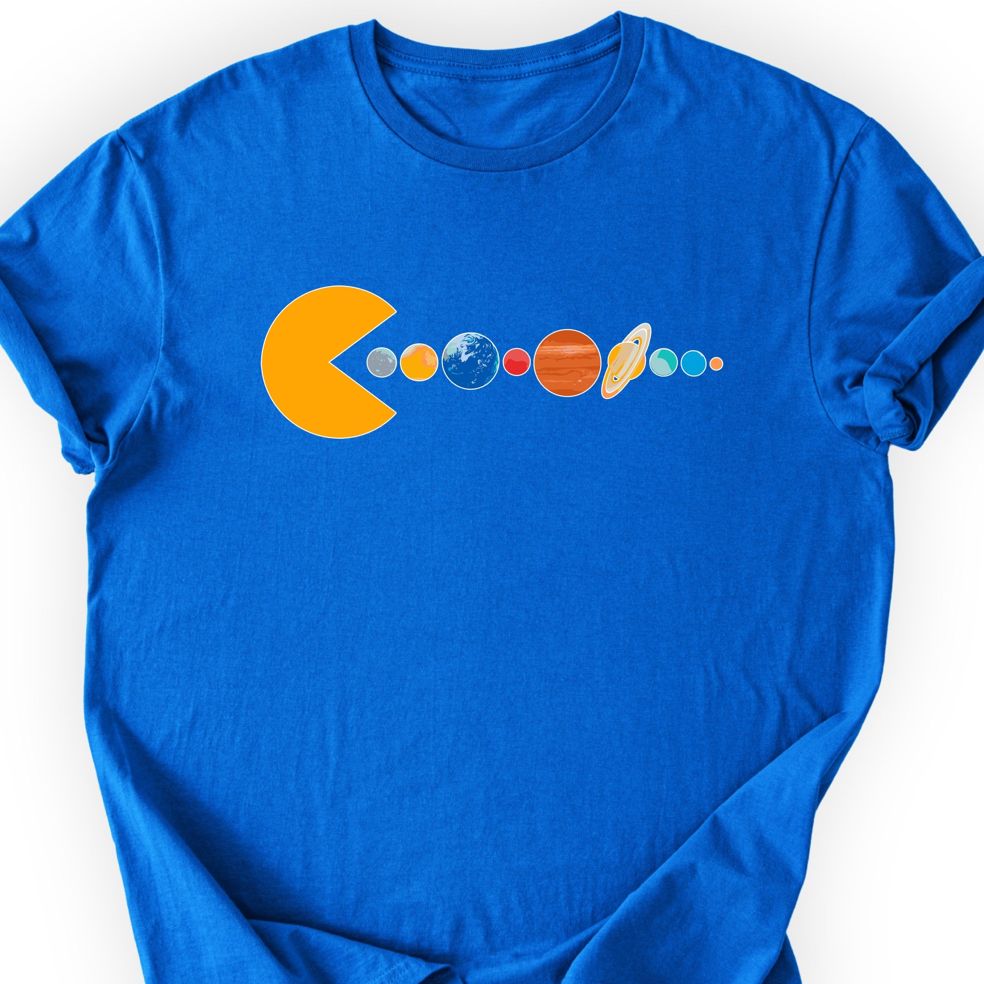 Solar System Pac Man T-shirt Royal