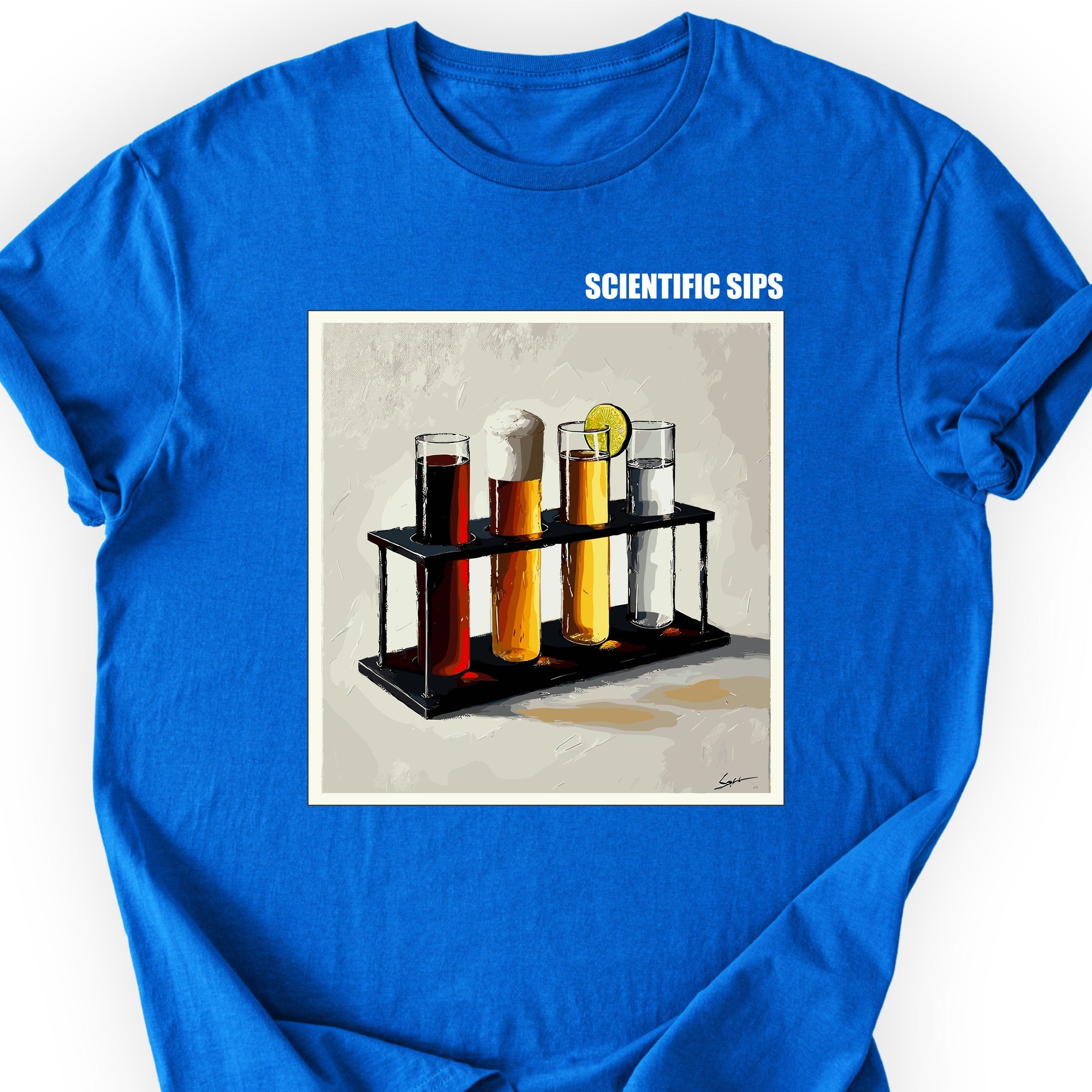 Scientific Sips T-shirt Royal