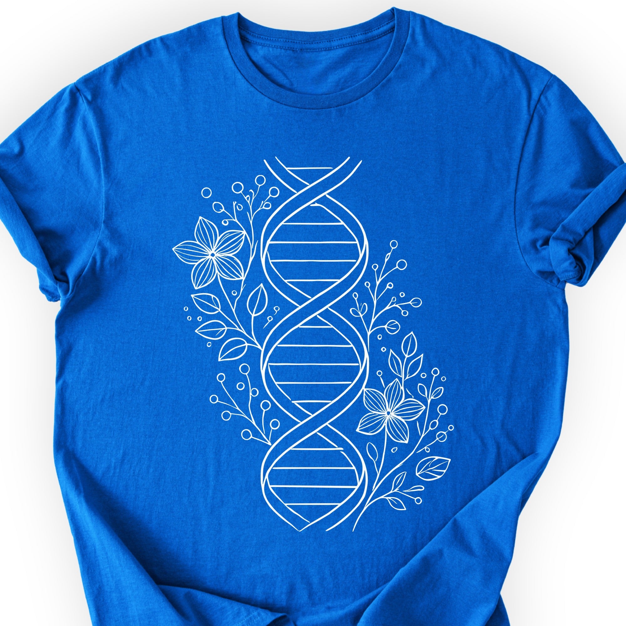 Floral One Line DNA T-shirt Royal
