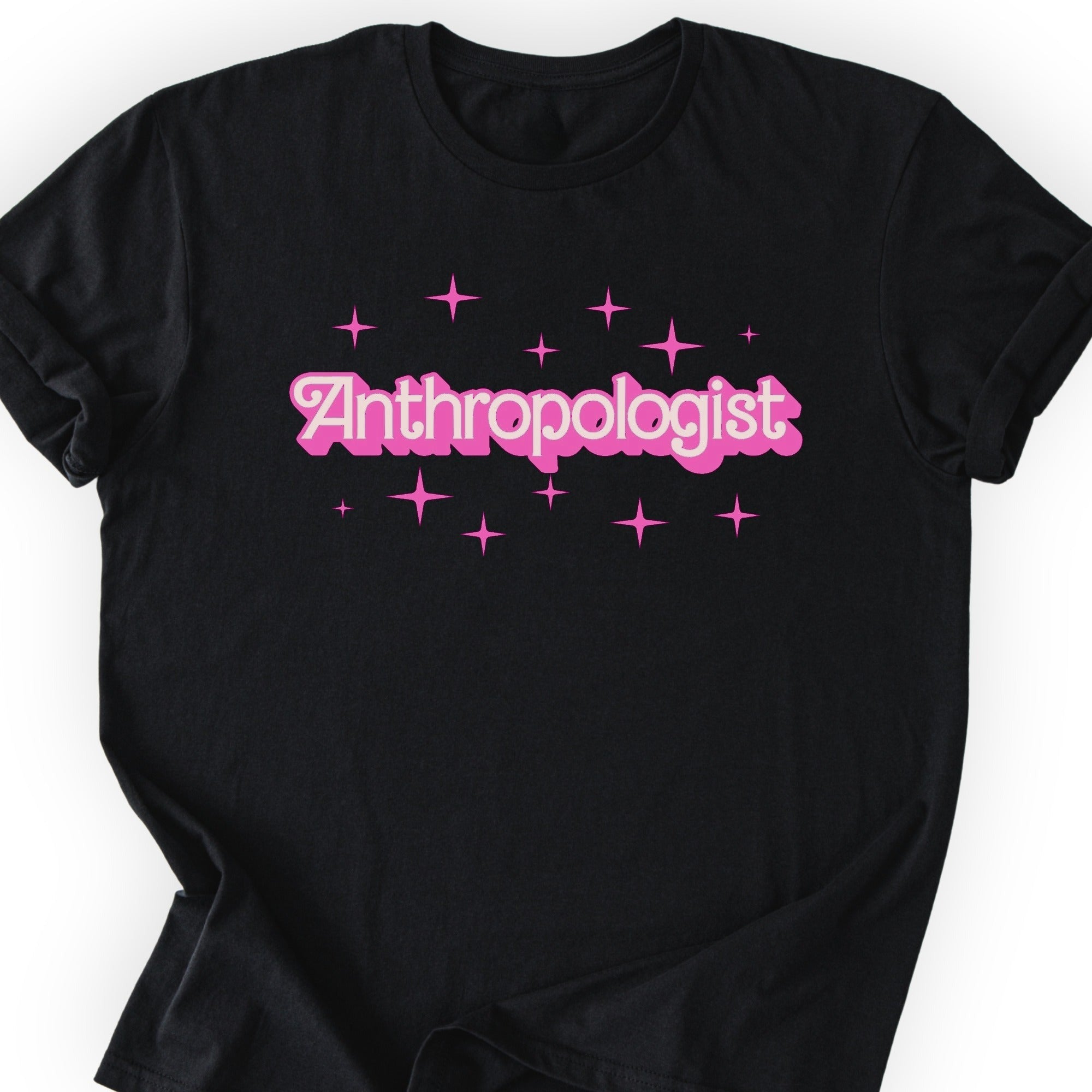 Anthropologist Pink Doll T-shirt Black