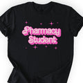Pharmacy Student Pink Doll T-shirt Black