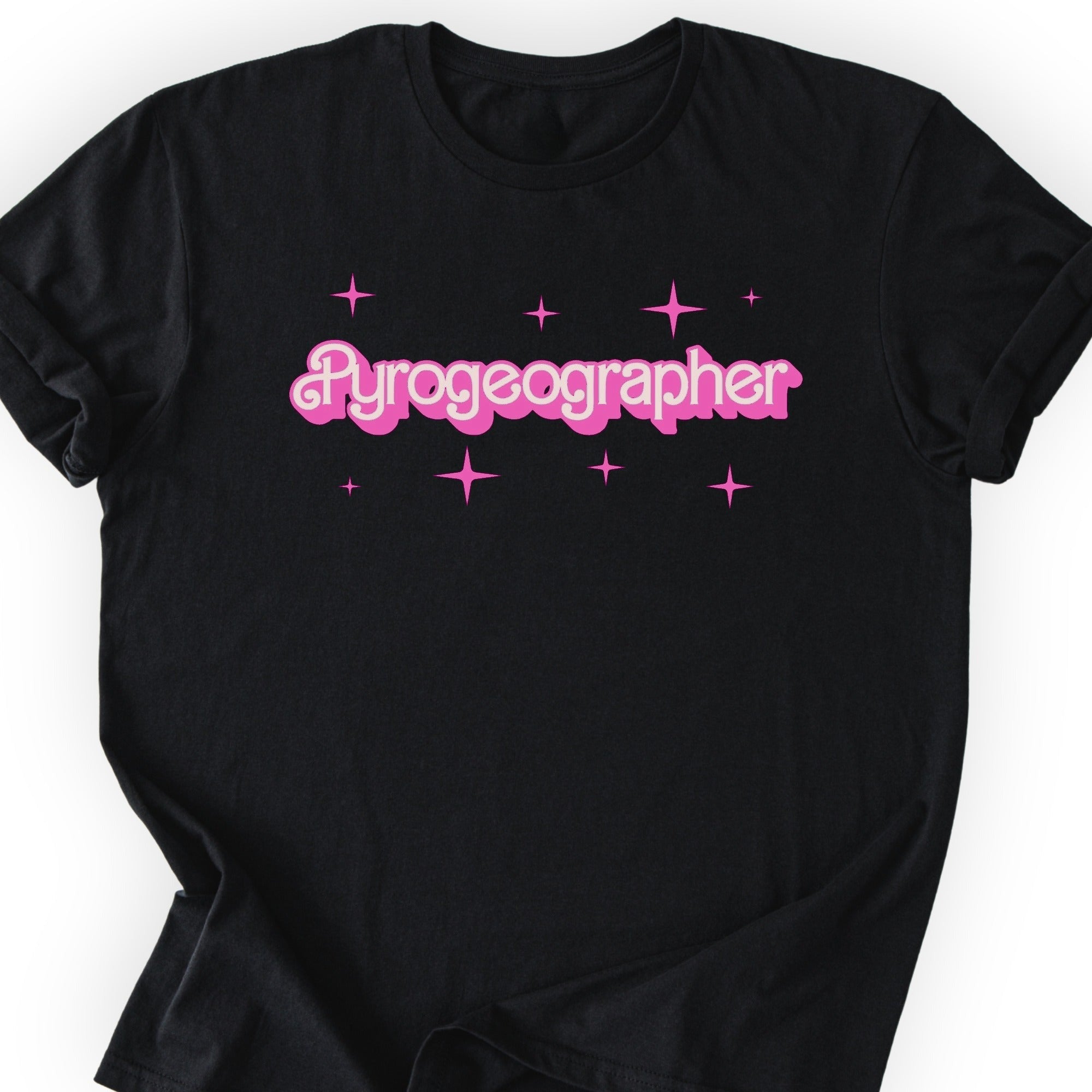 Pyrogeographer Pink Doll T-shirt Black