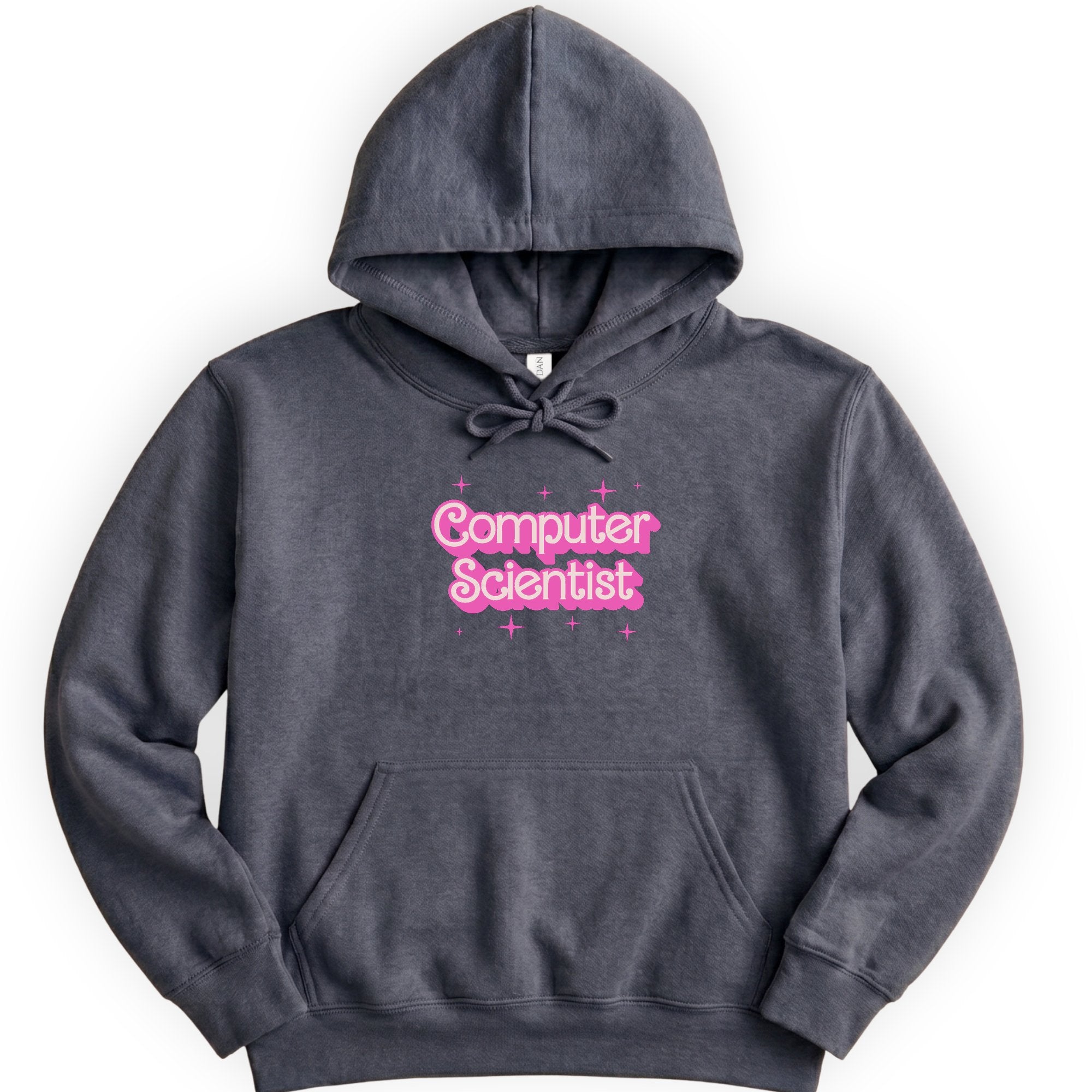 Computer Scientist Pink Doll hoodie — Dark Heather