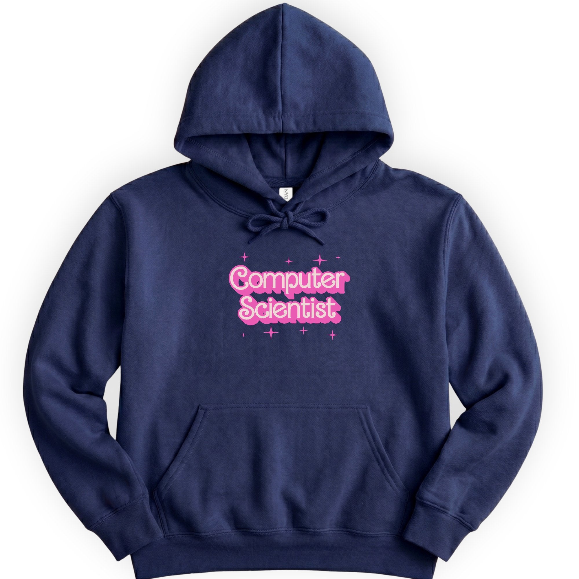 Computer Scientist Pink Doll hoodie — Navy
