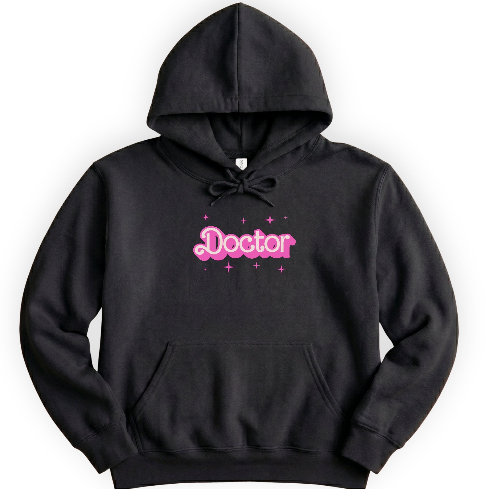Doctor Pink Doll hoodie — Black