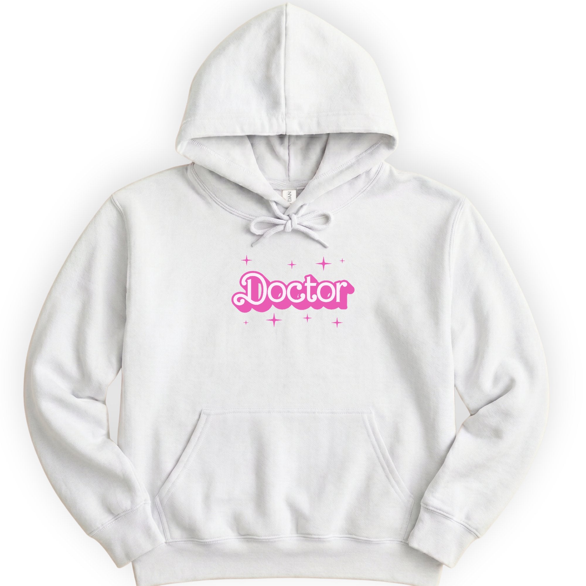 Doctor Pink Doll hoodie — White