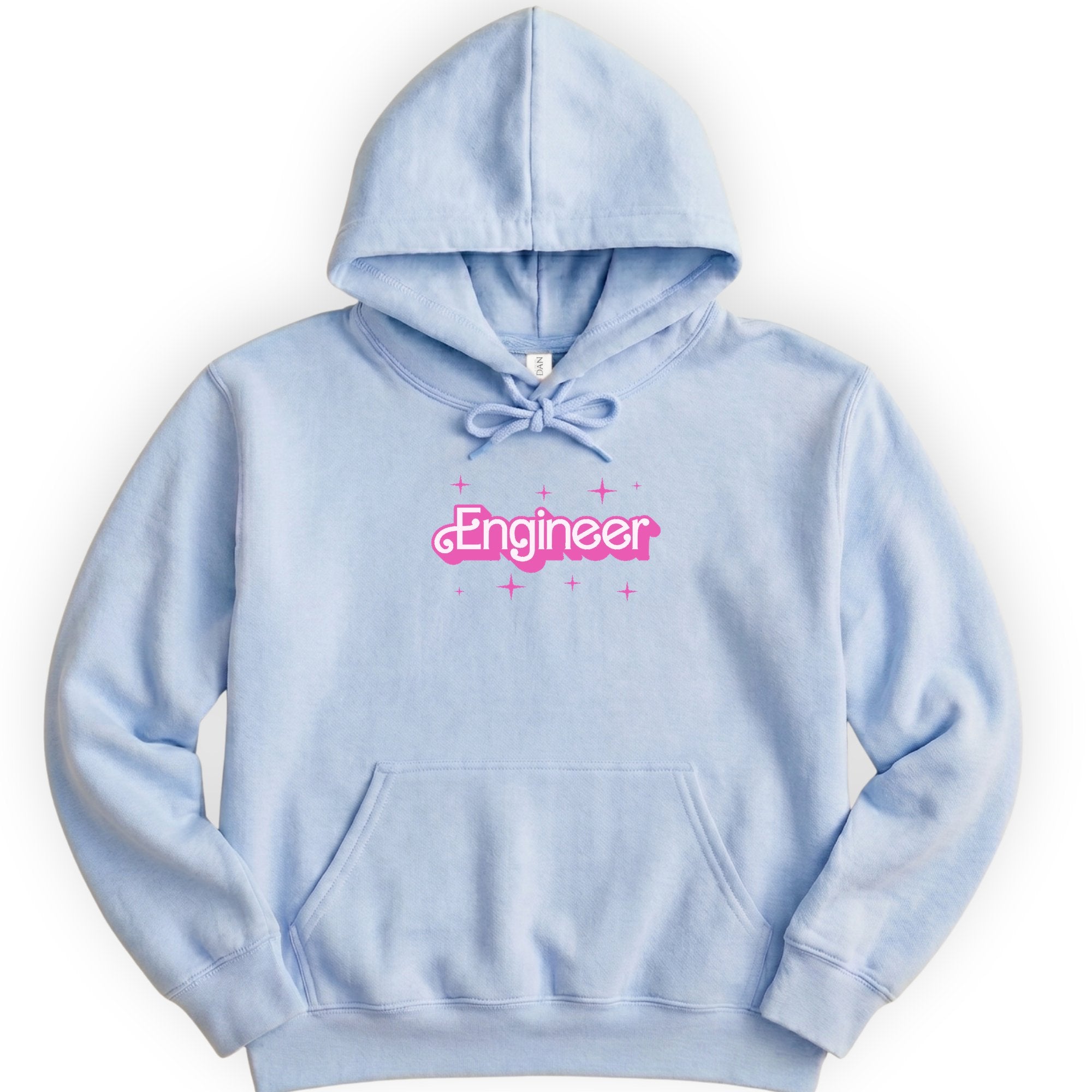 Engineer Pink Doll hoodie — Light Blue