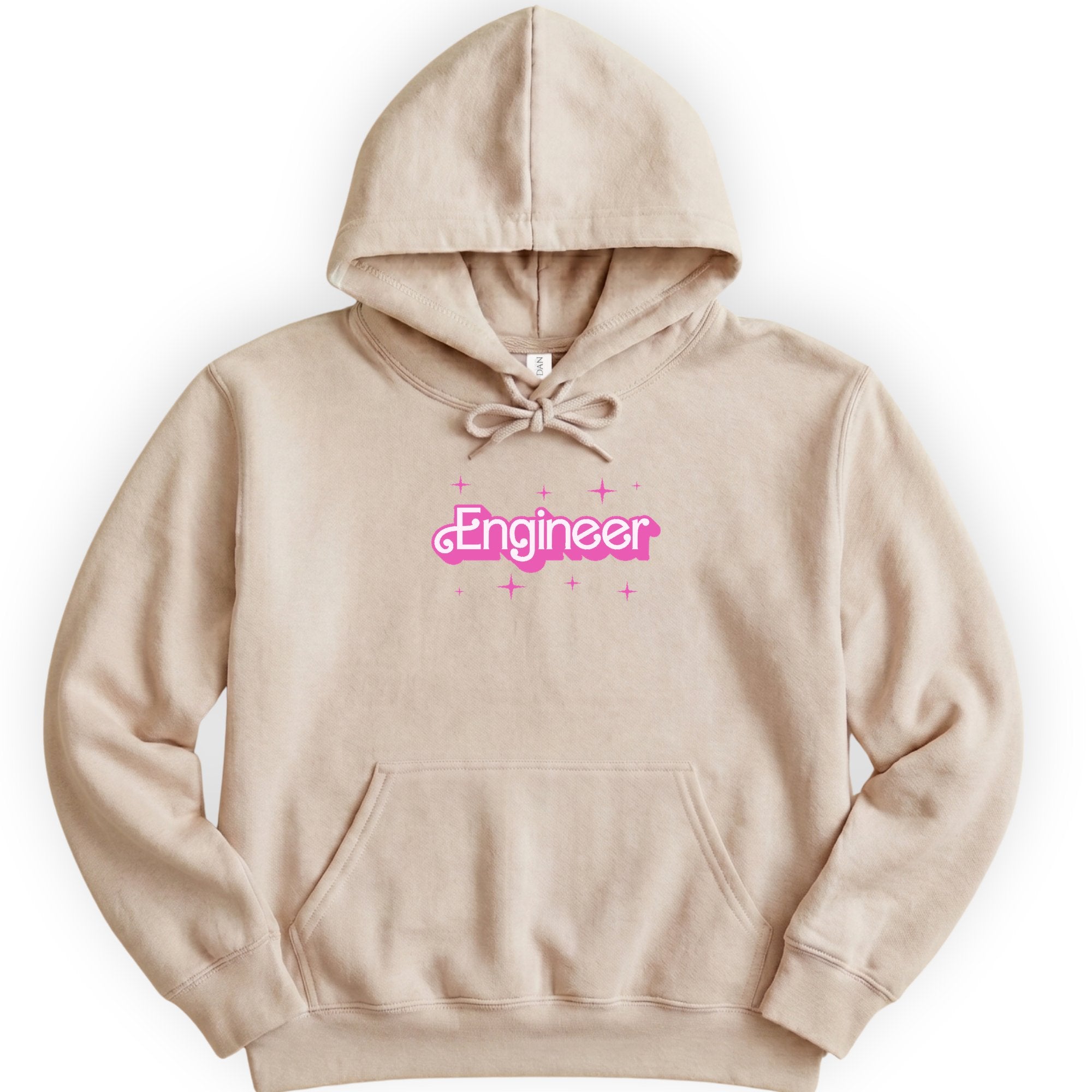 Engineer Pink Doll hoodie — Sand