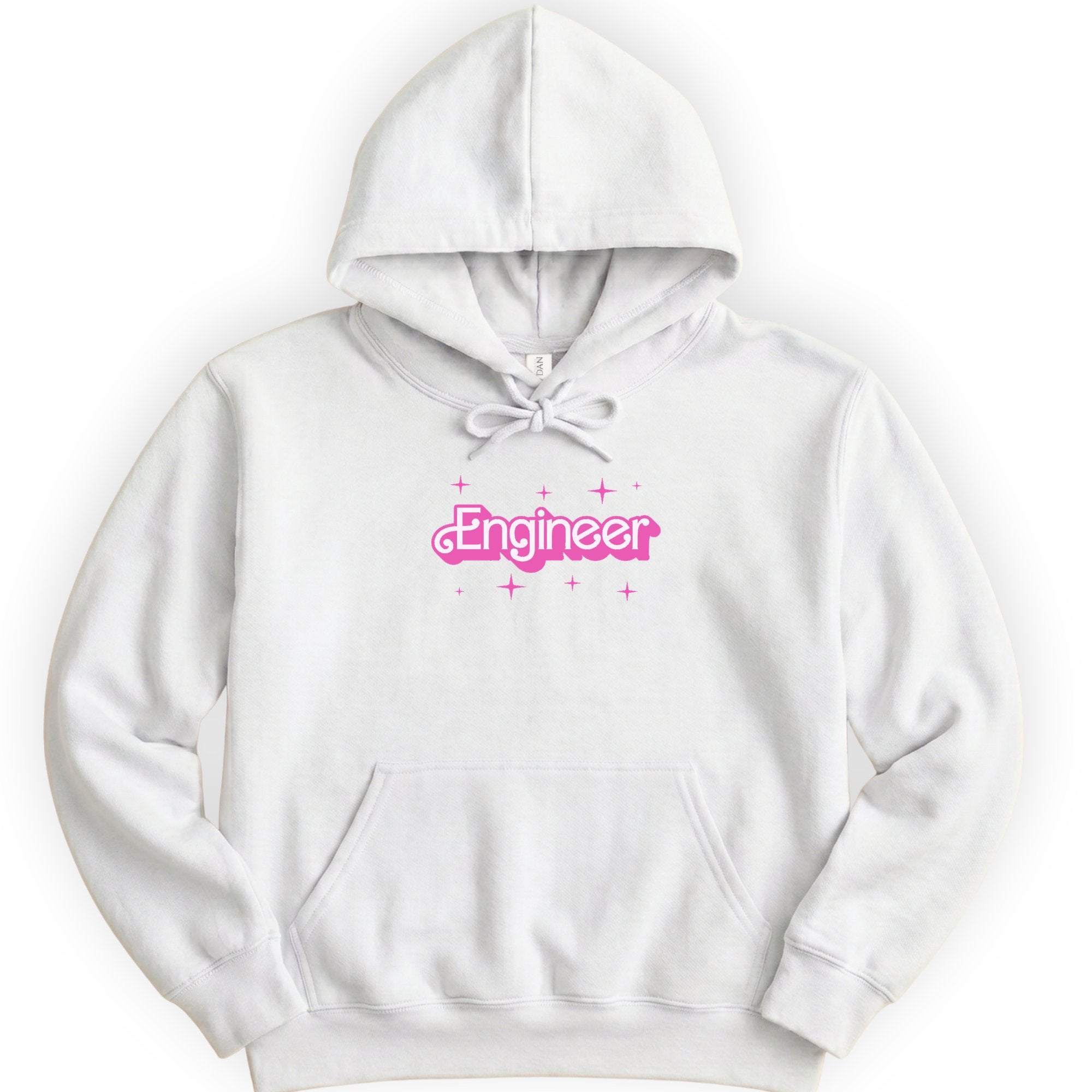 Engineer Pink Doll hoodie — White