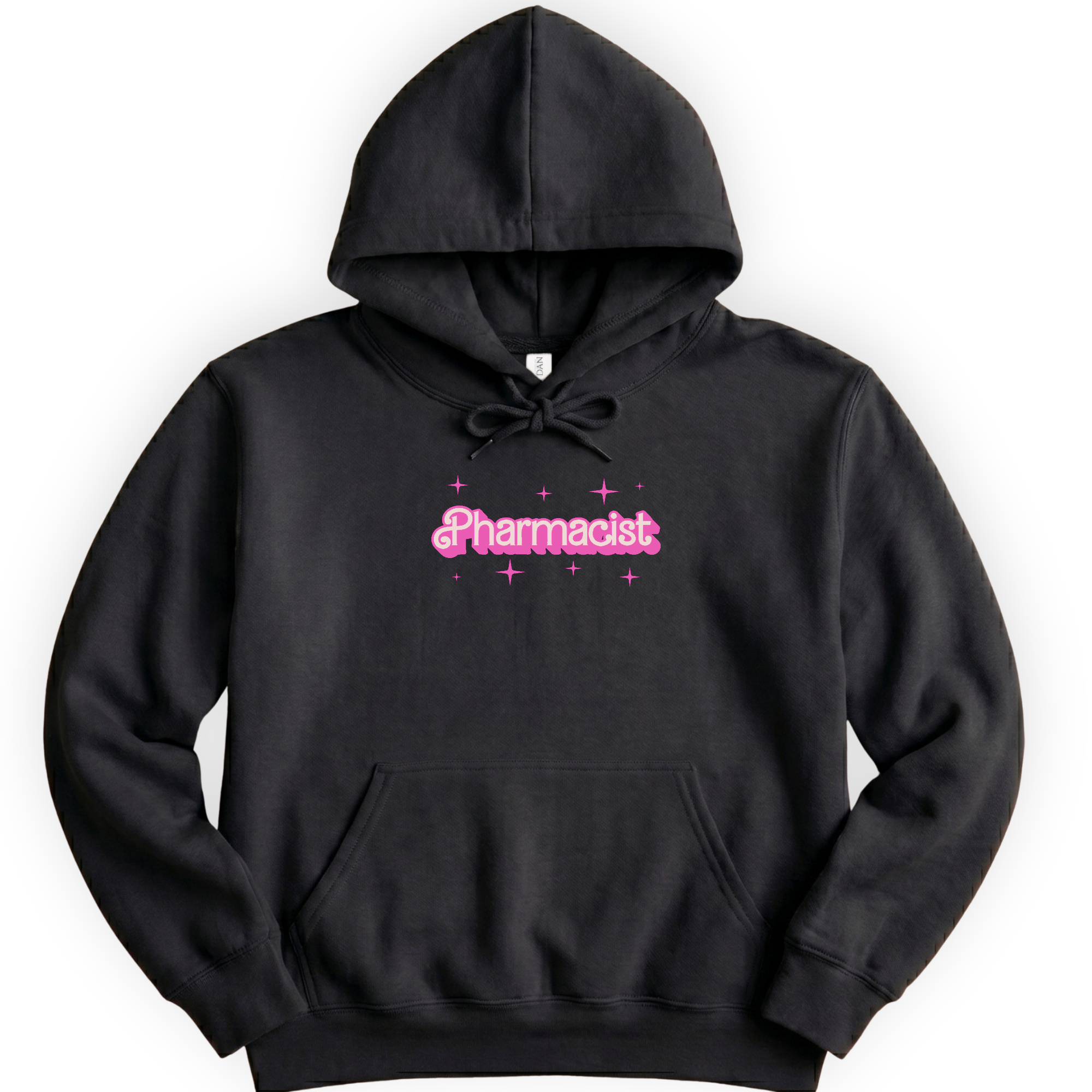 Pharmacist Pink Doll hoodie — Black