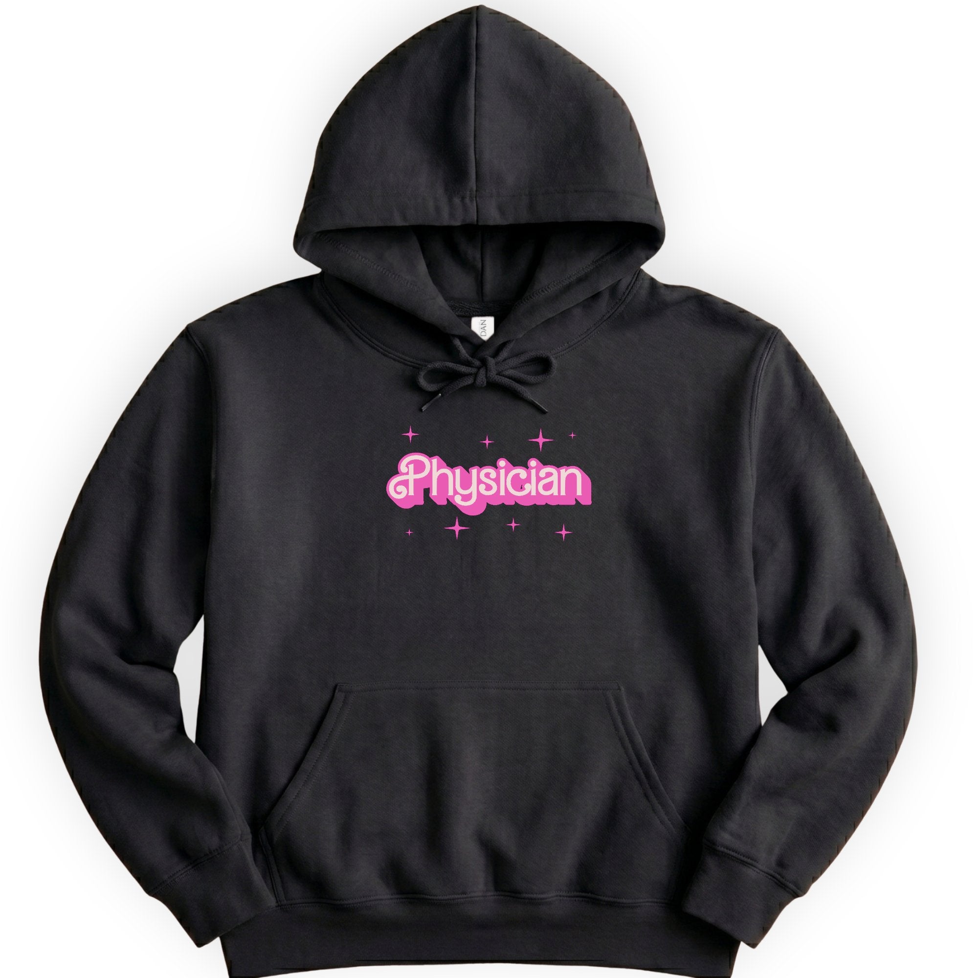 Physician Pink Doll hoodie — Black