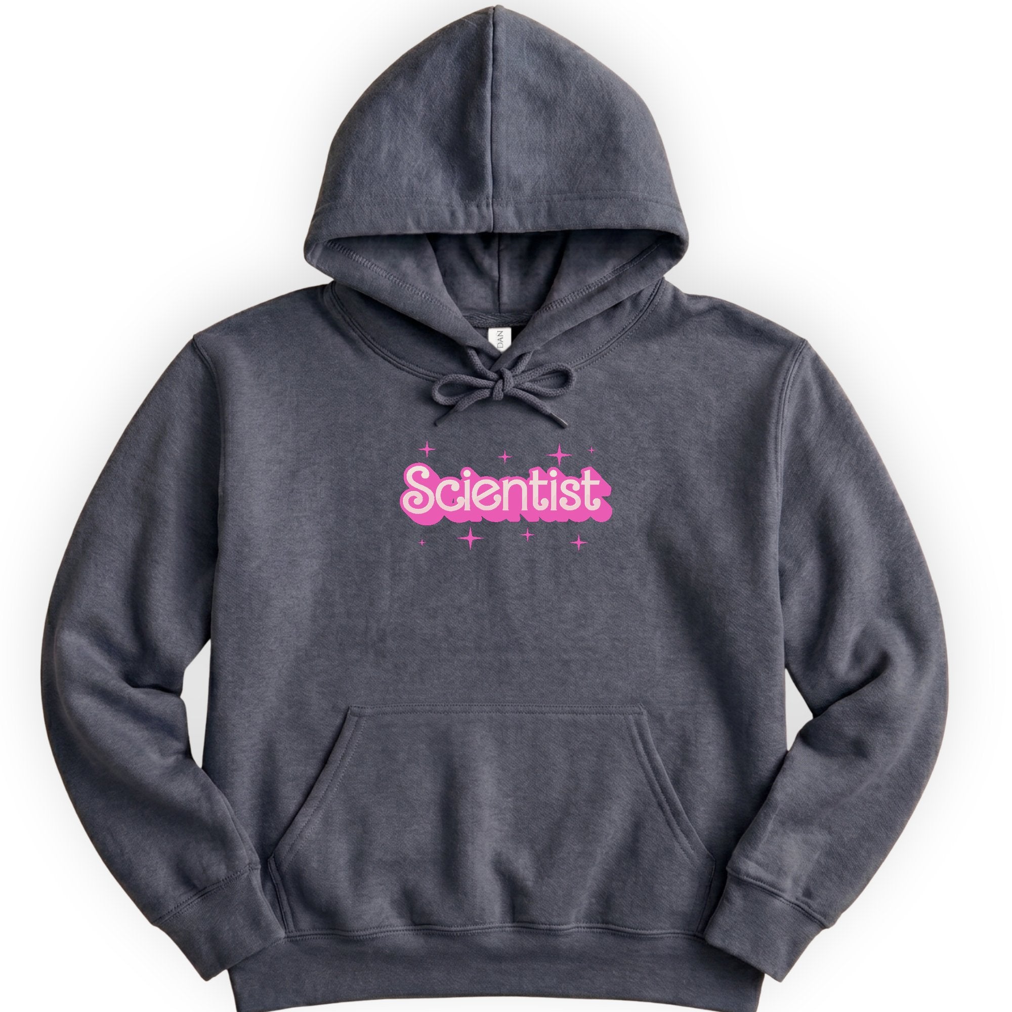 Scientist Pink Doll hoodie — Dark Heather