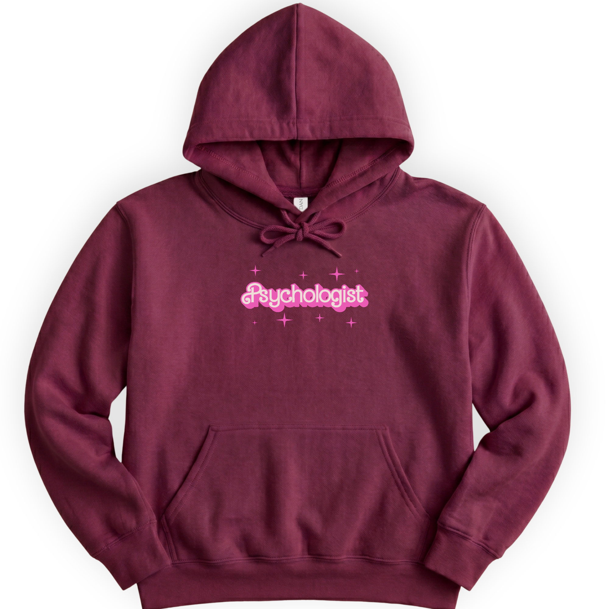 Psychologist Pink Doll hoodie — Maroon