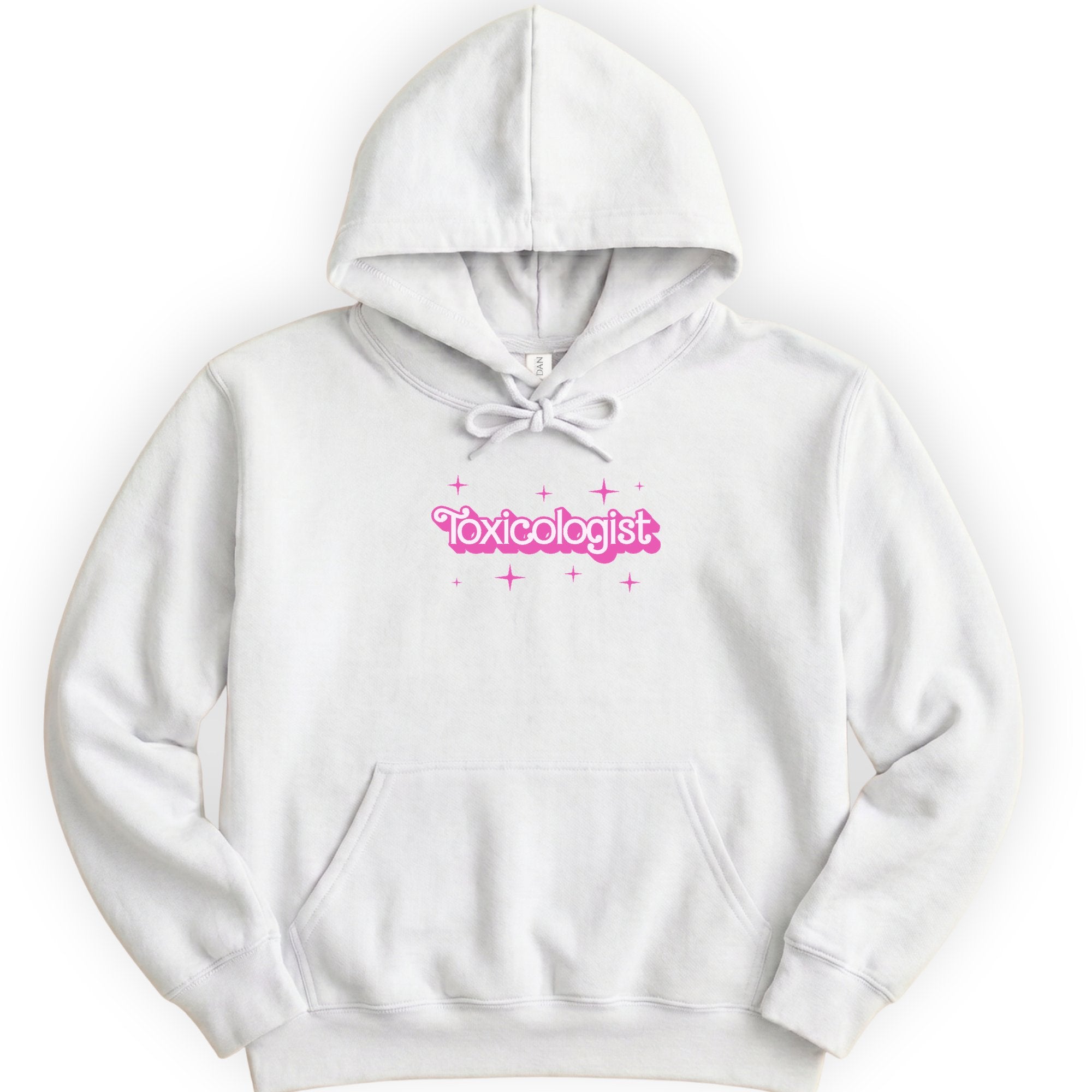 Toxicologist Pink Doll hoodie — White