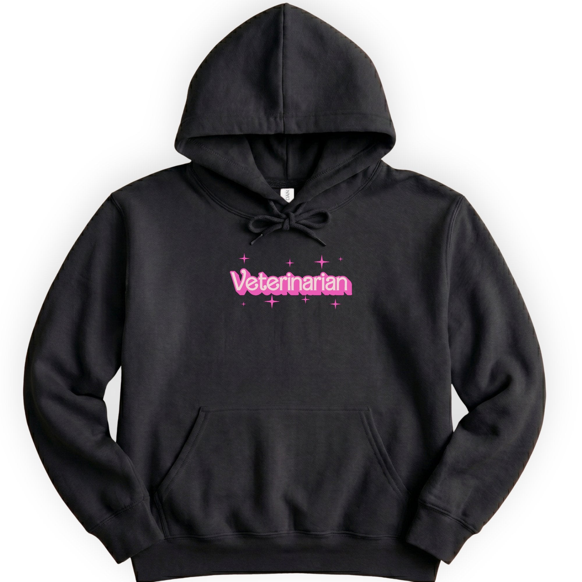 Veterinarian Pink Doll hoodie — Black
