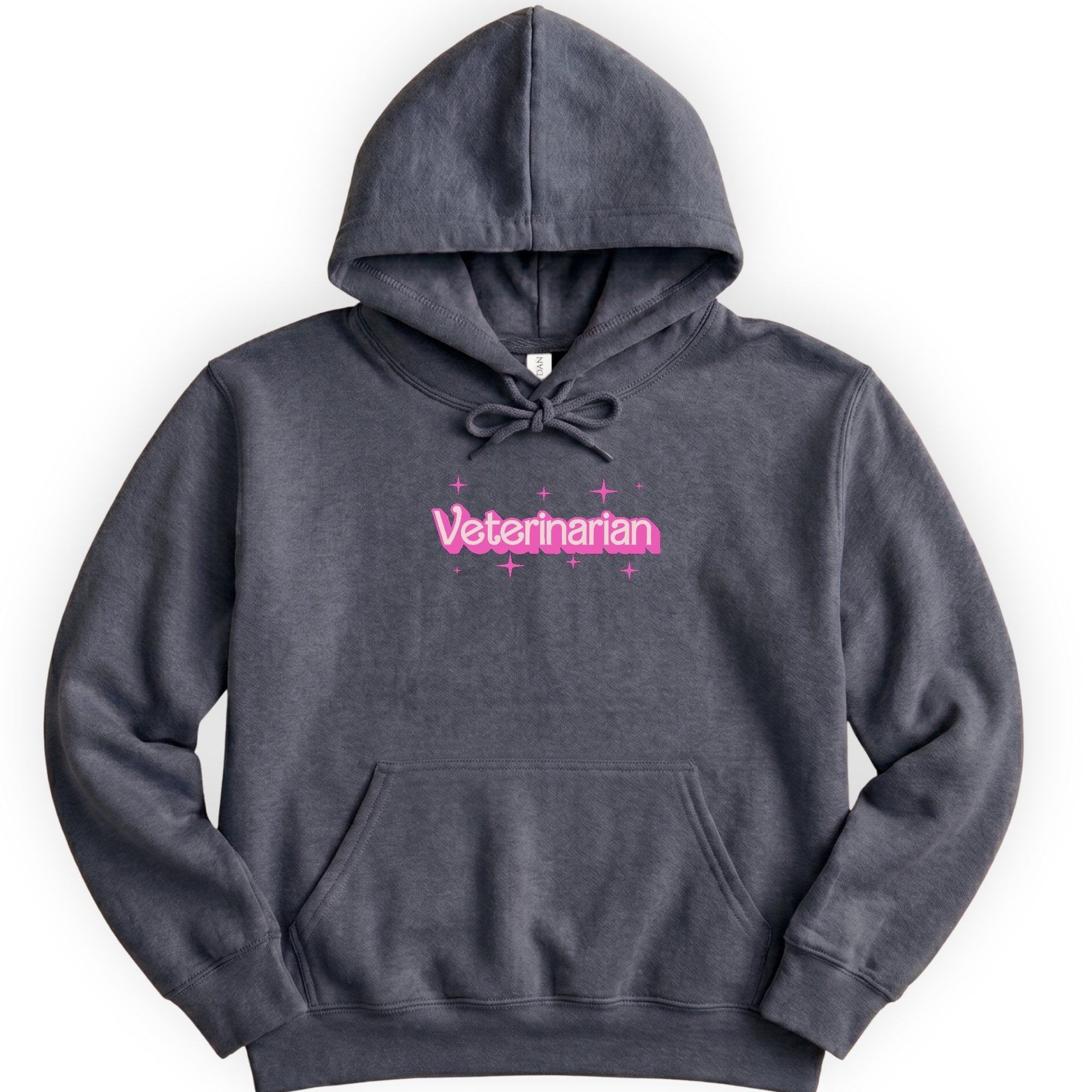 Veterinarian Pink Doll hoodie — Dark Heather