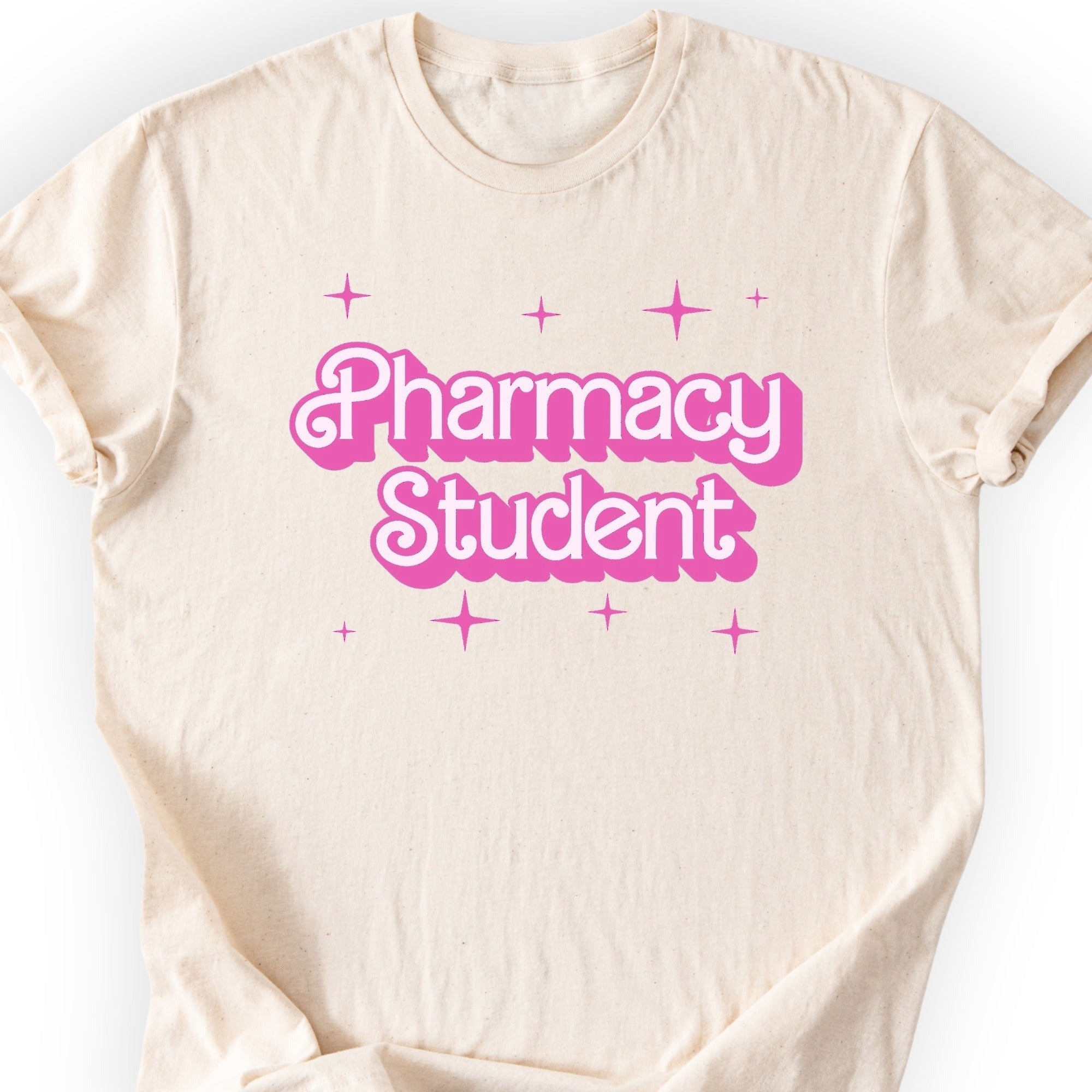 Pharmacy Student Pink Doll T-shirt Natural