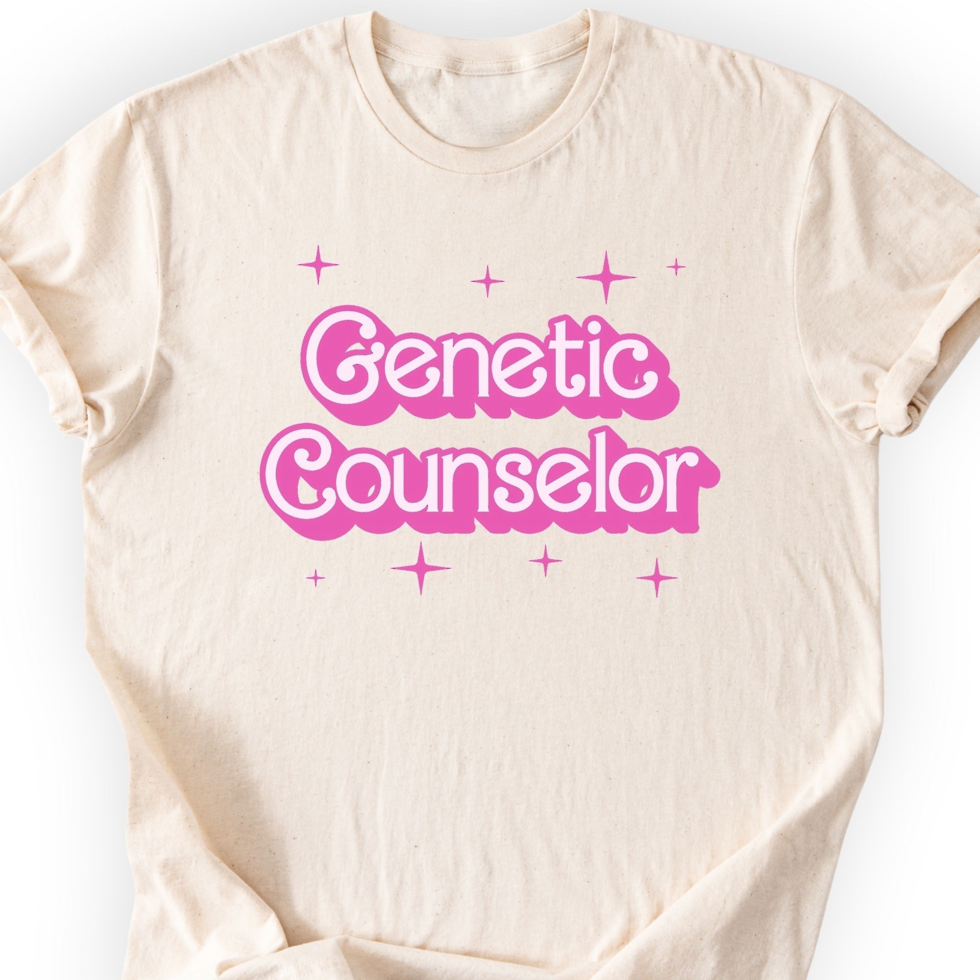 Genetic Counselor Pink Doll T-shirt Natural